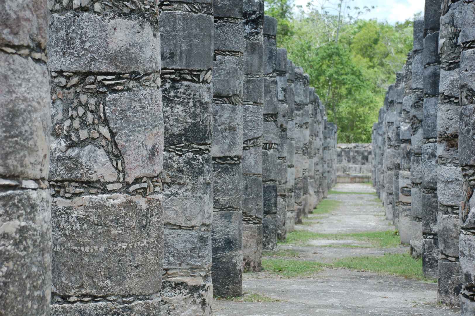 墨西哥玛雅金字塔遗址风景