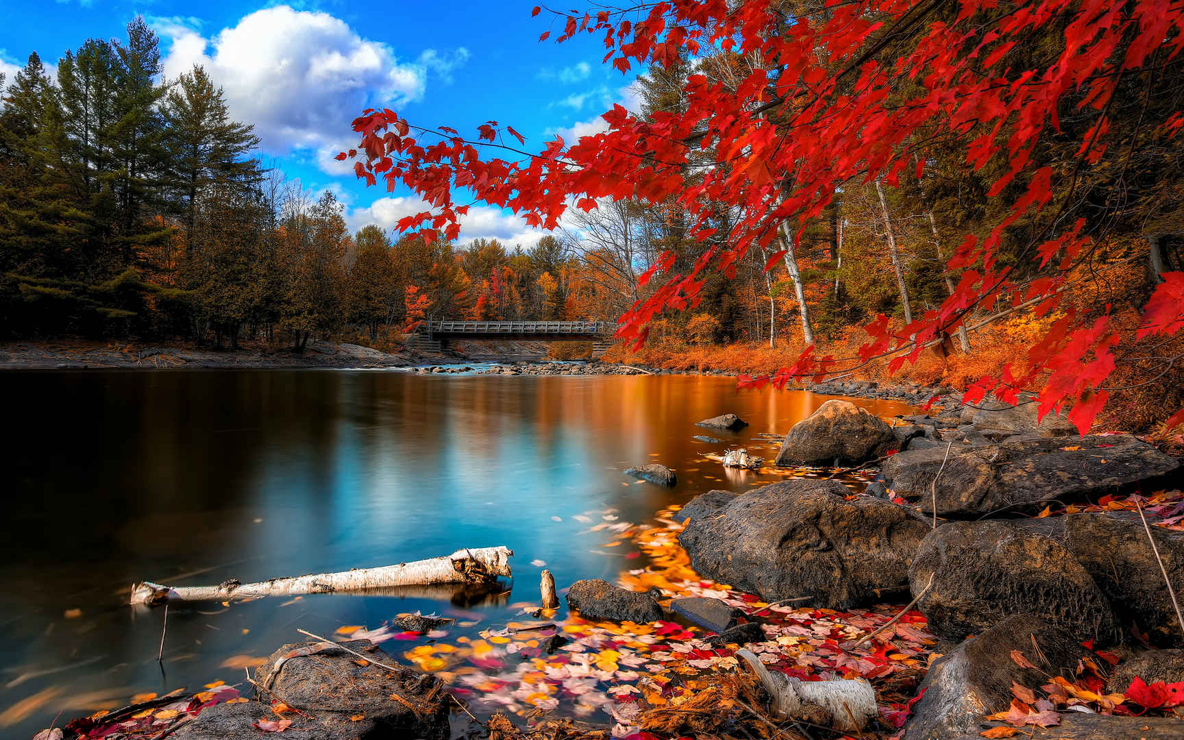 秋天最美山水风景唯美意境壁纸-