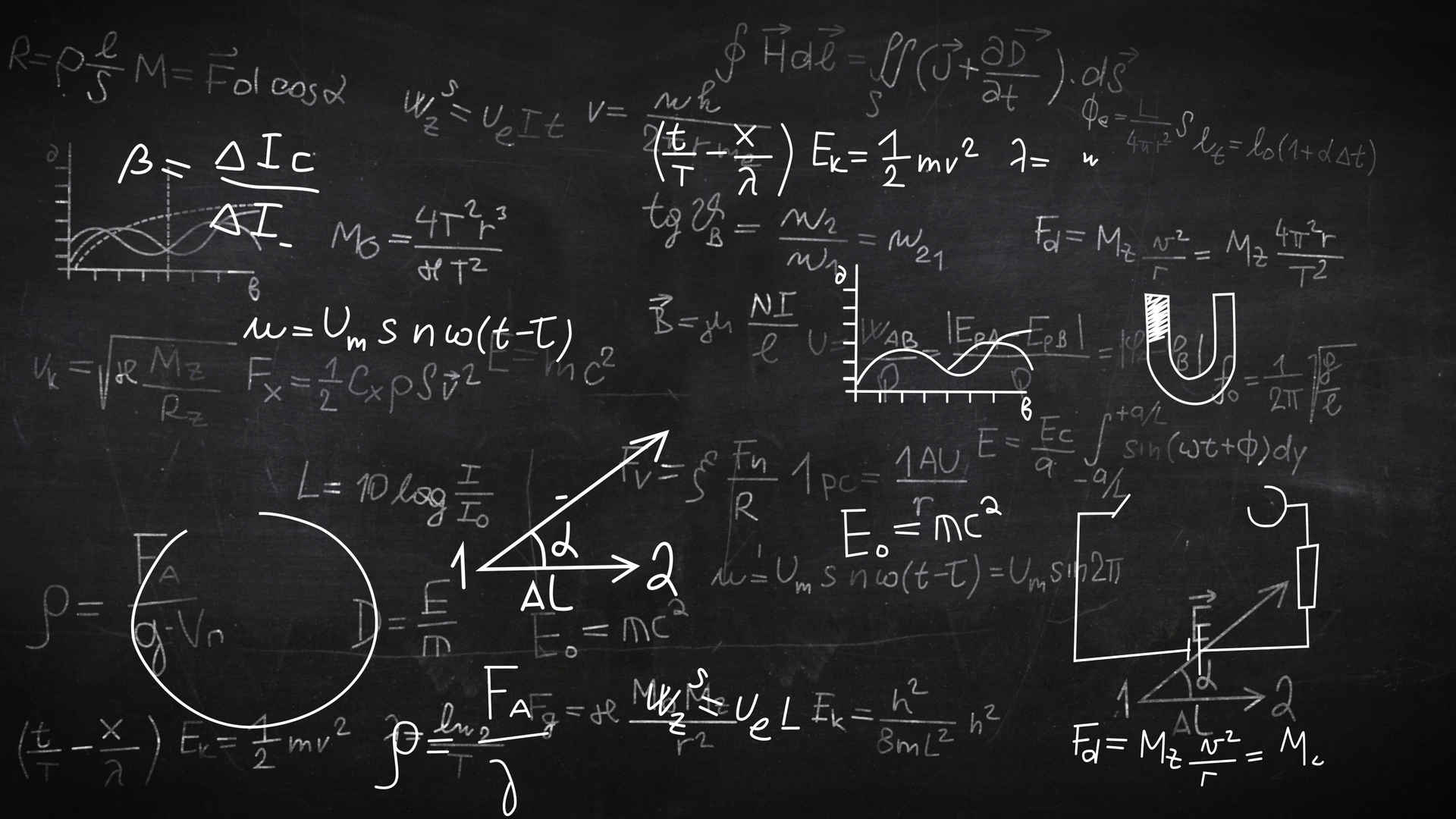 黑板复杂公式数学知识素材-