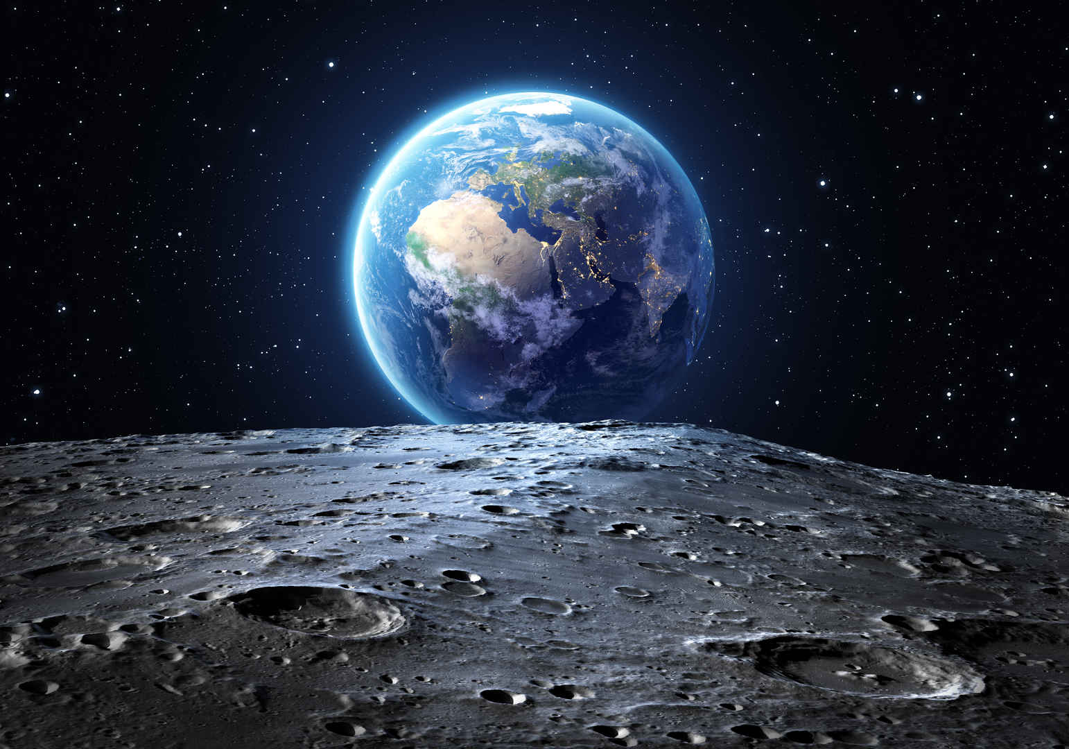 月球上看地球8K壁纸