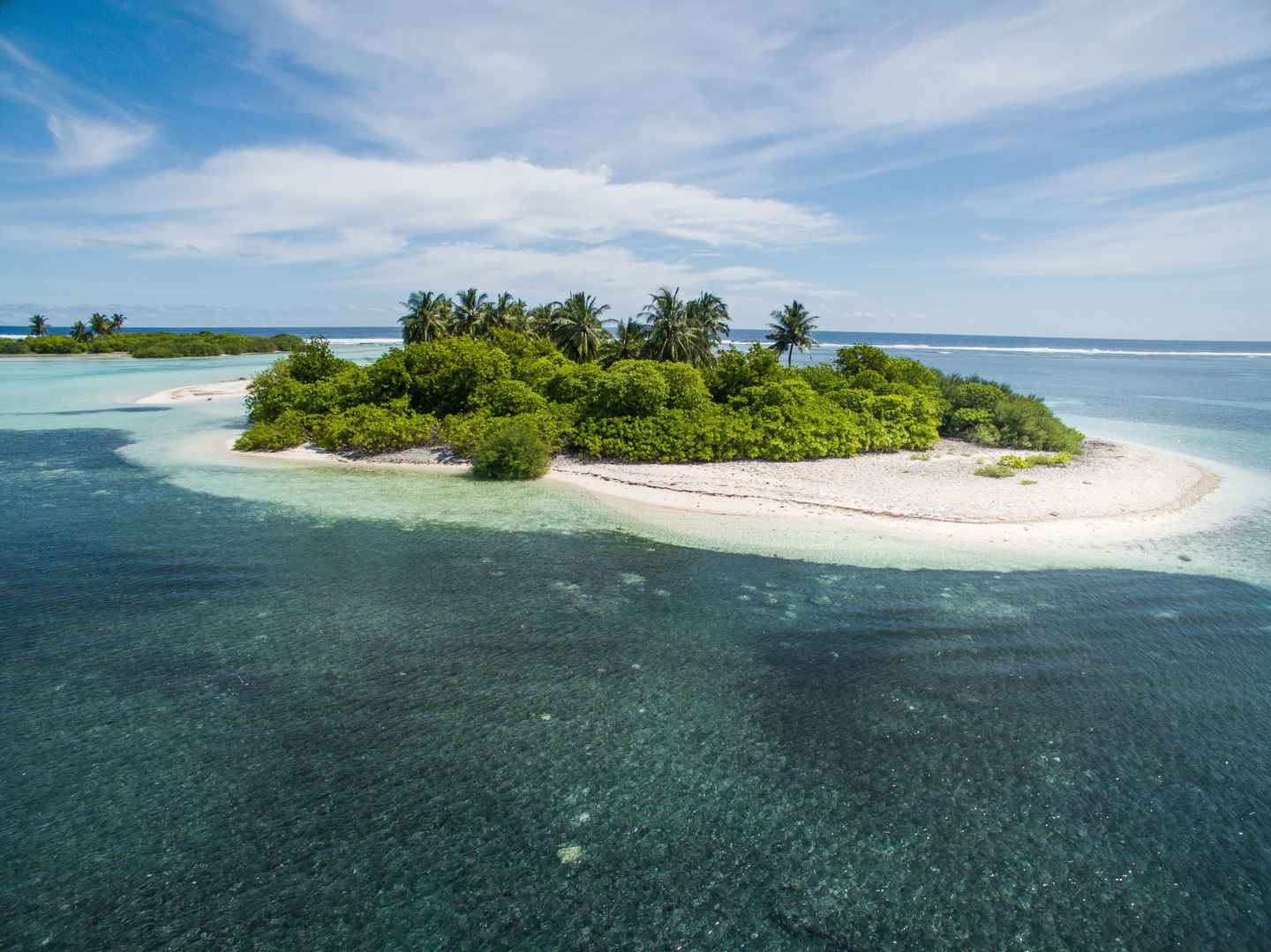 马尔代夫共和国清澈见底的海水图片-