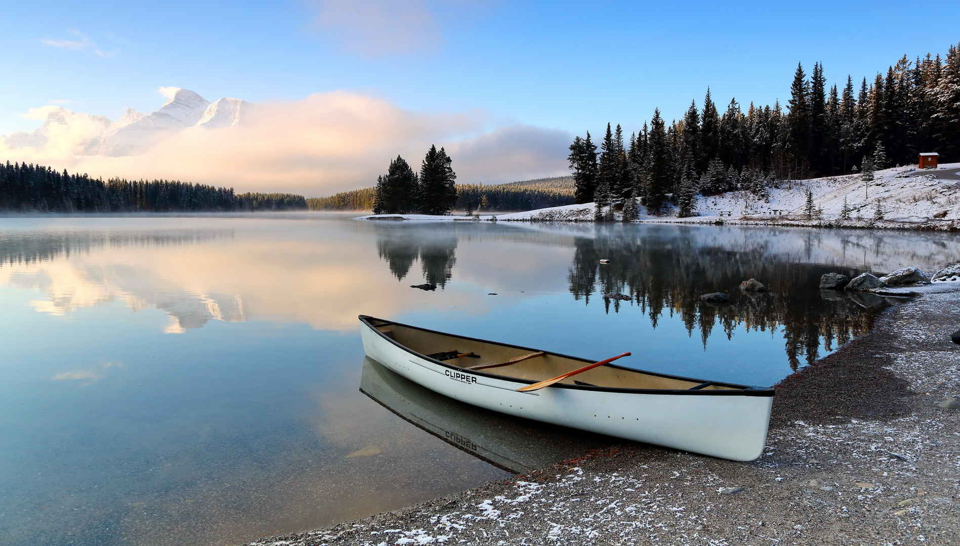 加拿大双杰克湖风景图片-