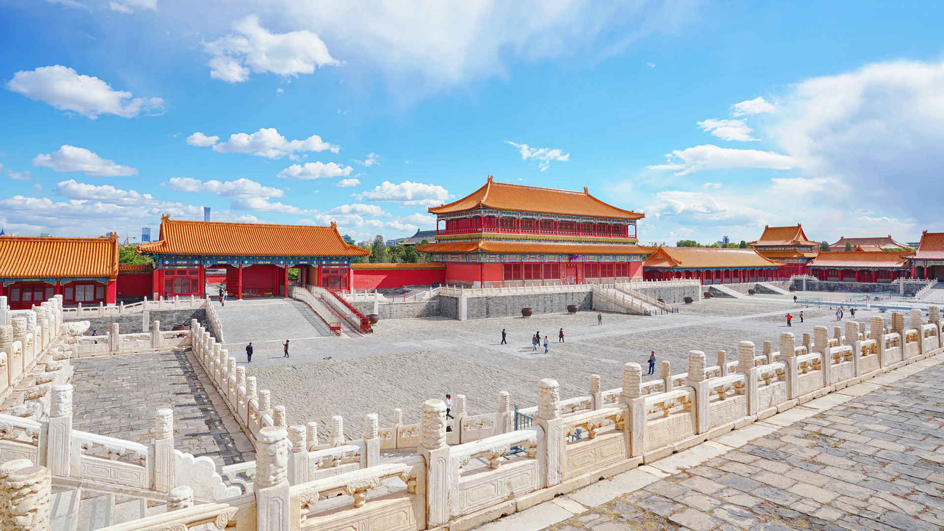 气势恢宏的北京故宫博物院建筑风景图片-