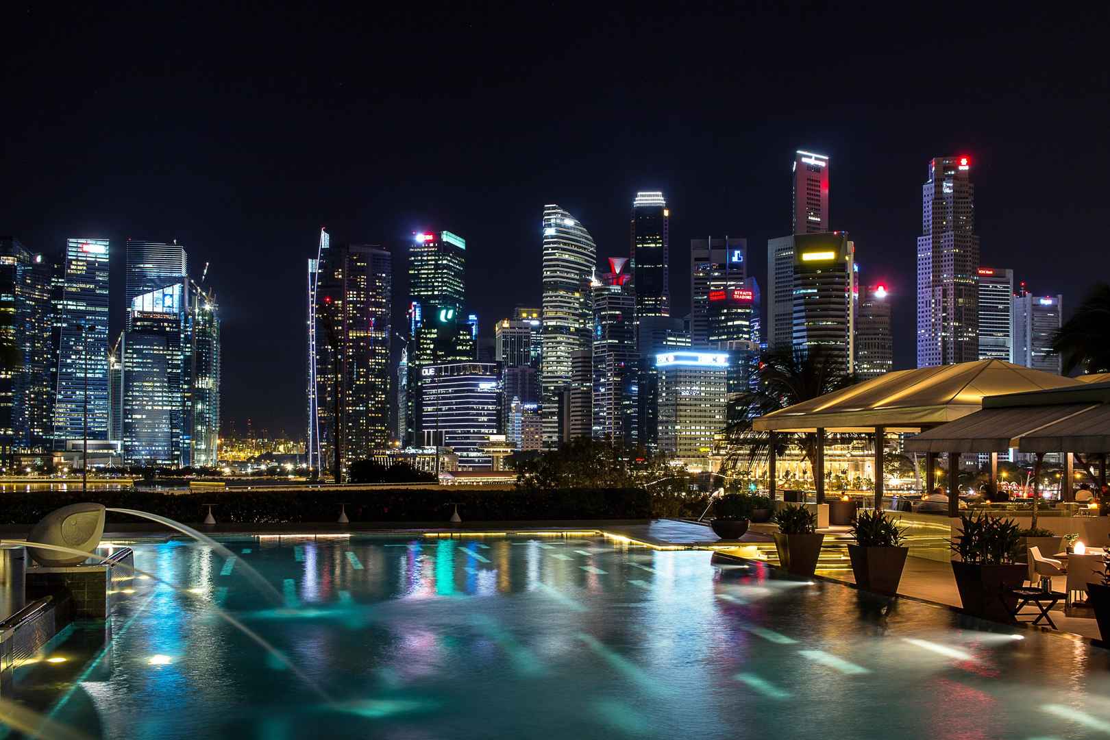 新加坡市夜景5K图片-