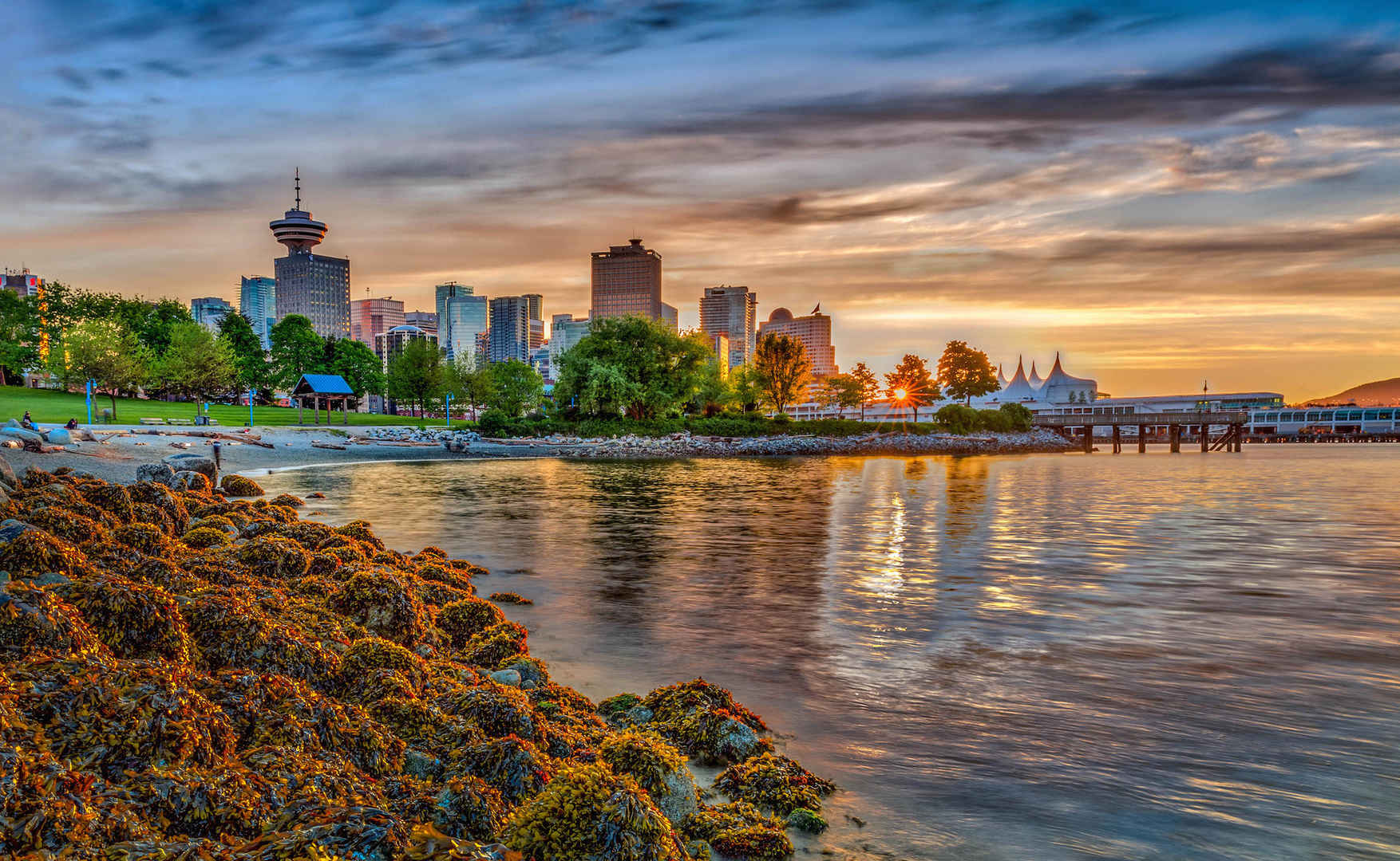 加拿大温哥华码头风景图片-