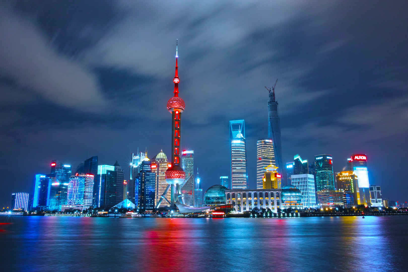 上海灯光城市桌面壁纸-