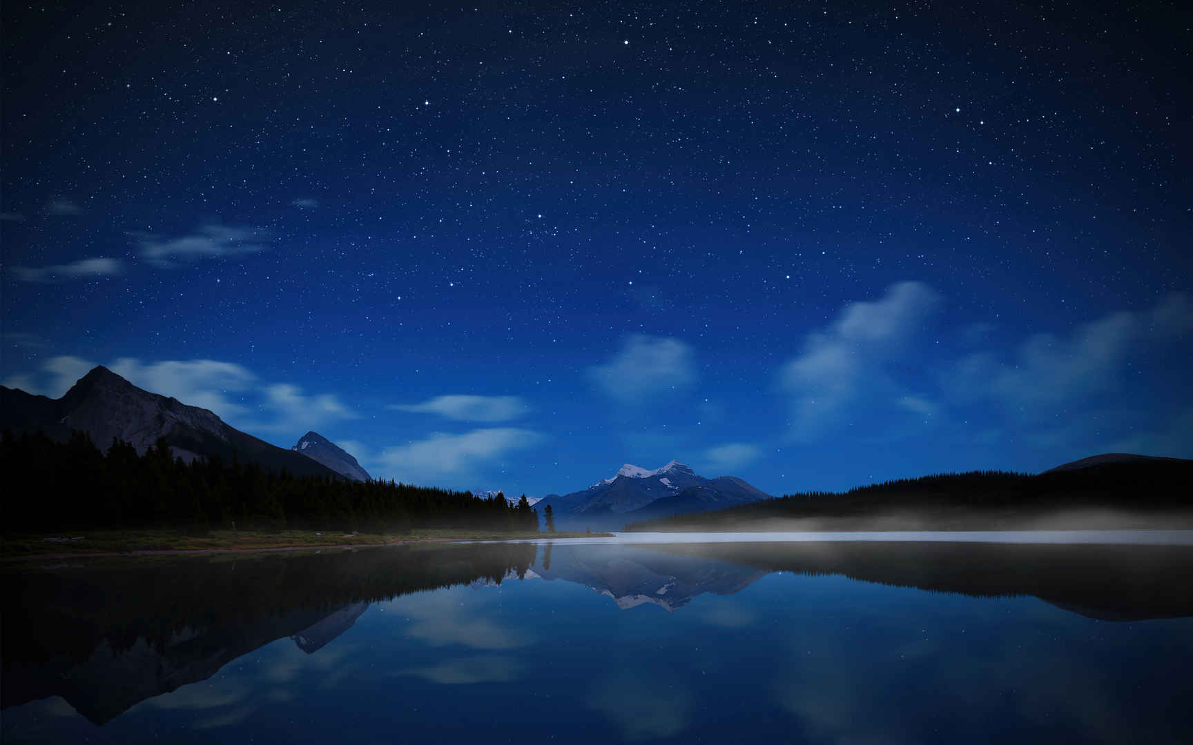 加拿大 贾斯珀国家公园 玛琳湖 星空壁纸