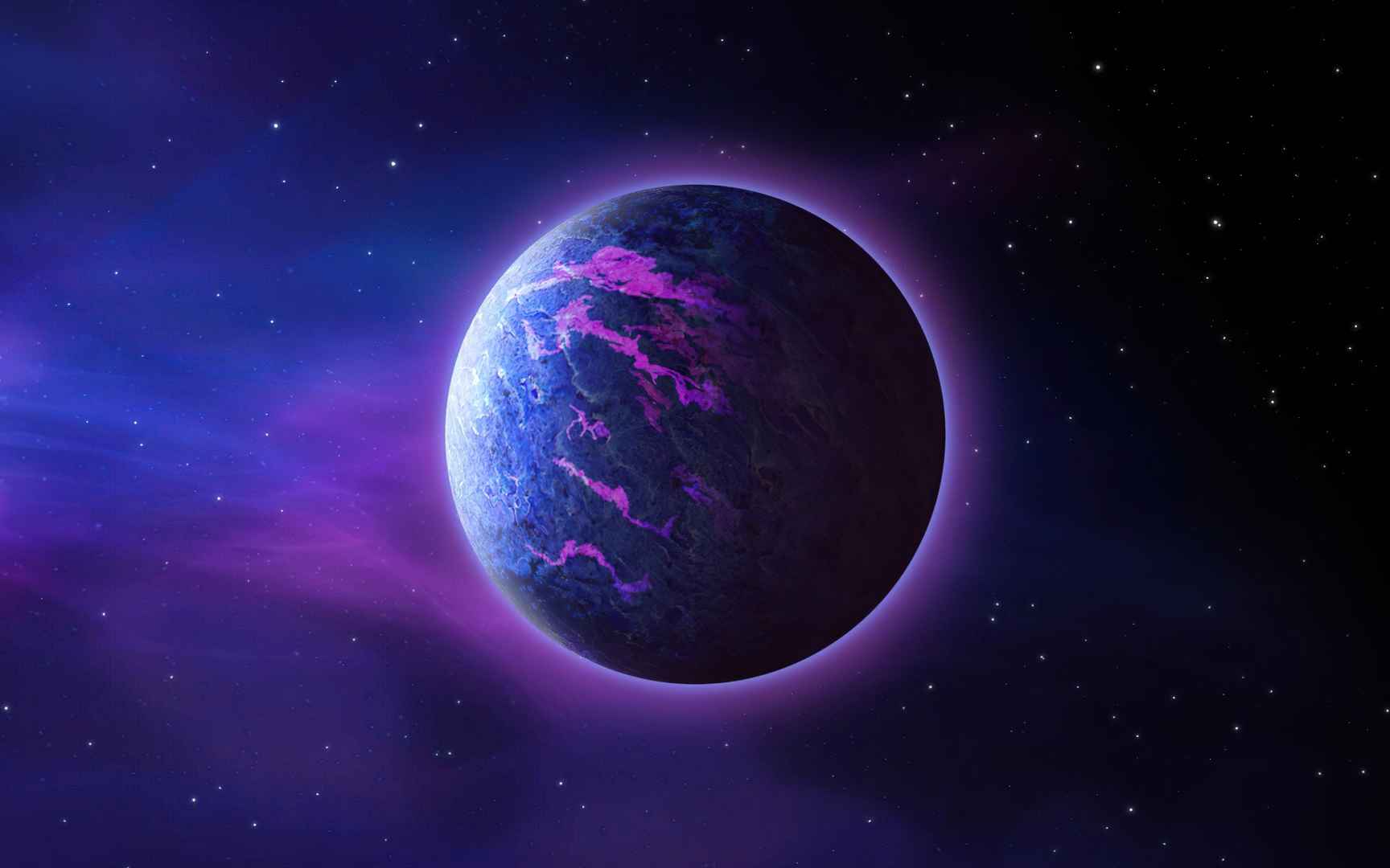 蓝紫色星球壁纸