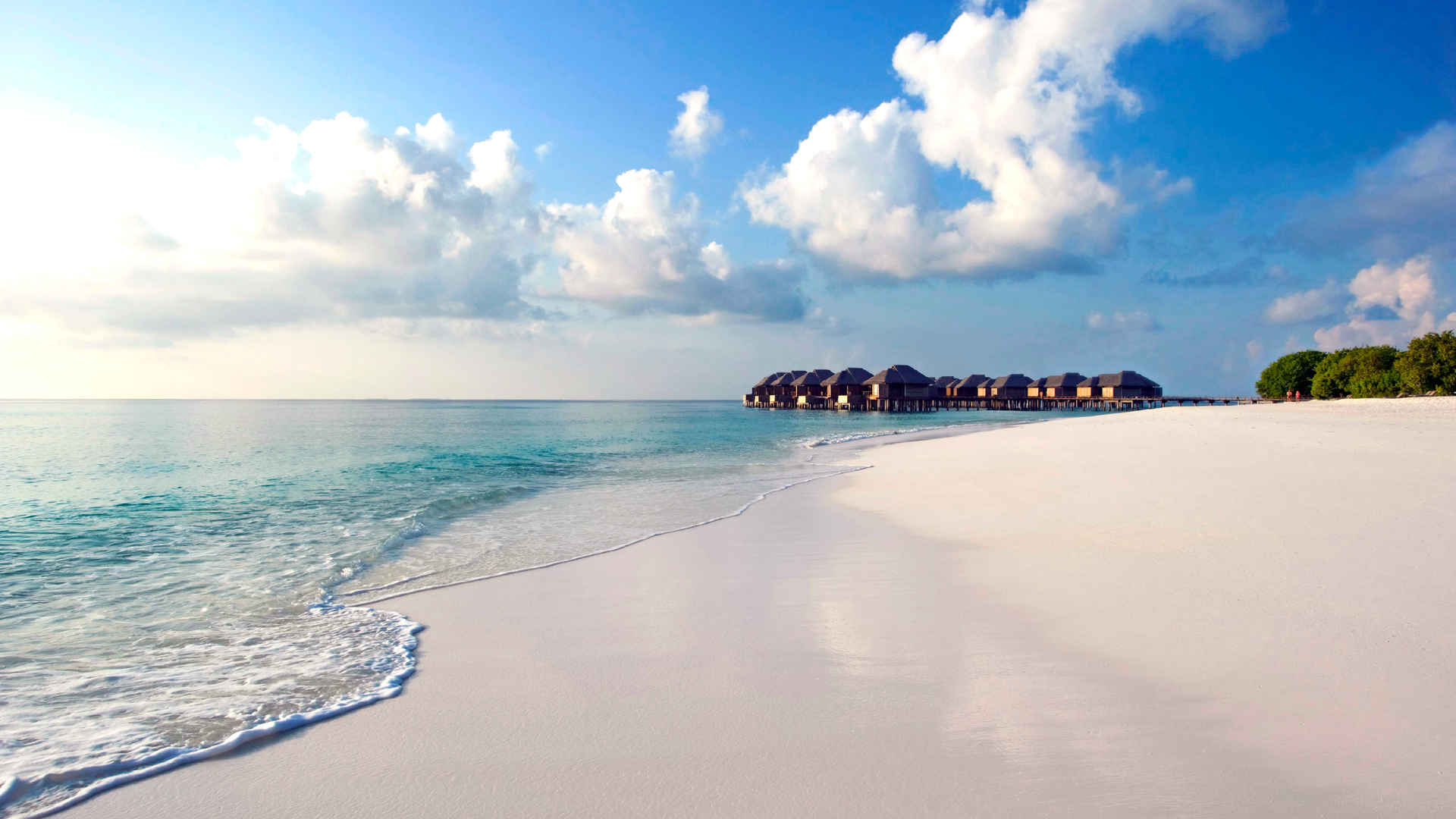 马尔代夫热带海滩高清壁纸