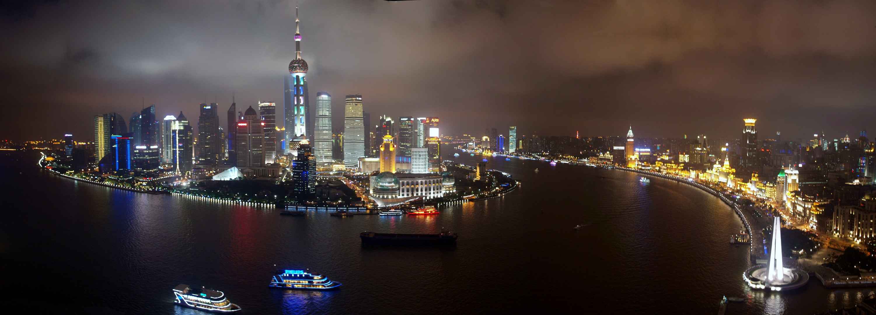 上海明珠夜景璀璨8K壁纸-