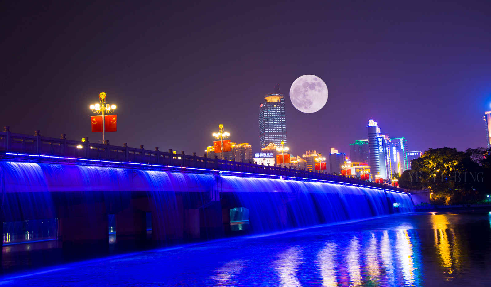 嘉兴南湖大桥夜景壁纸图片