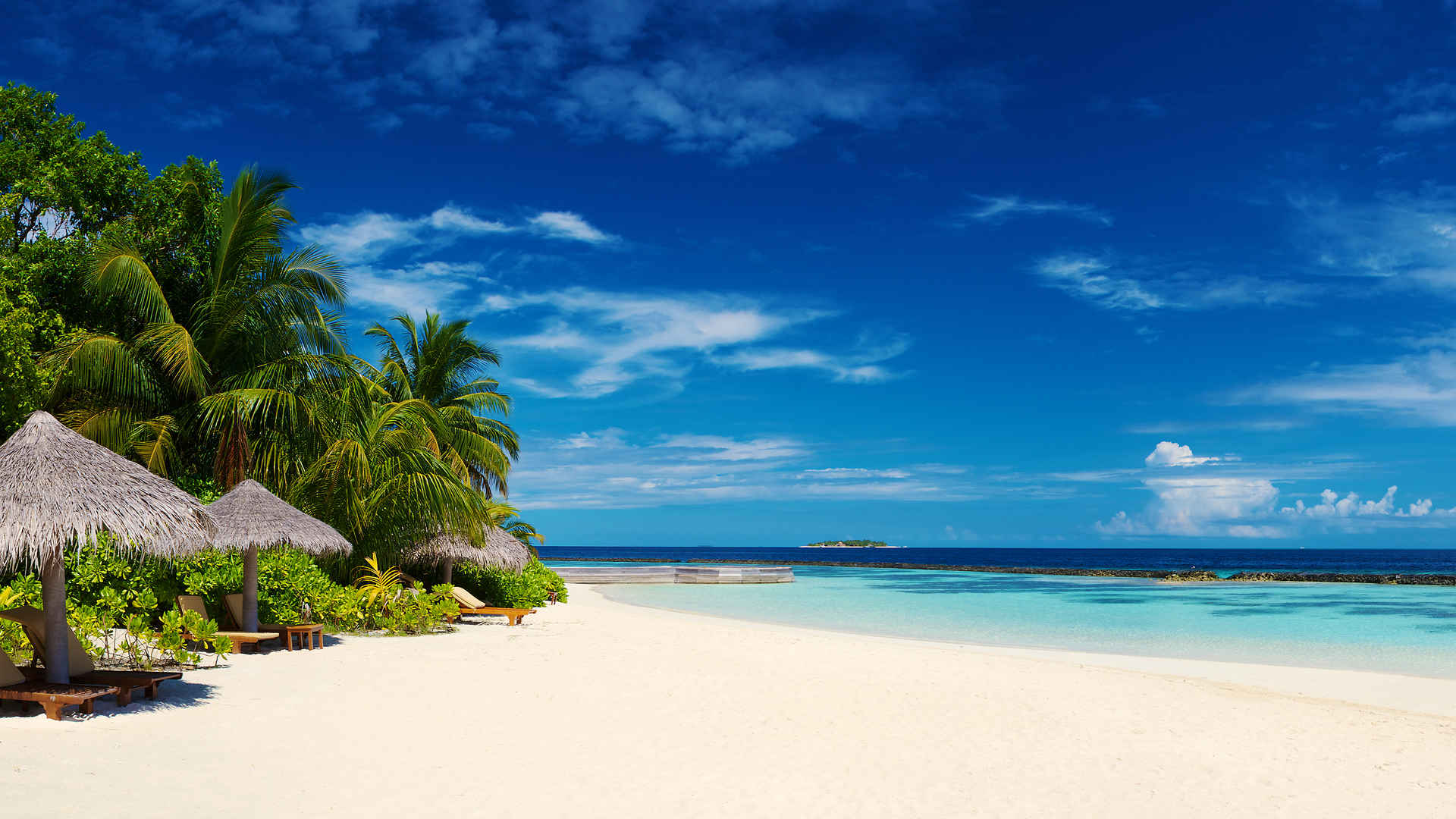 马尔代夫岛屿大海风景壁纸