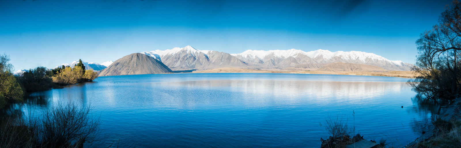 新西兰白鹭湖壁纸图片