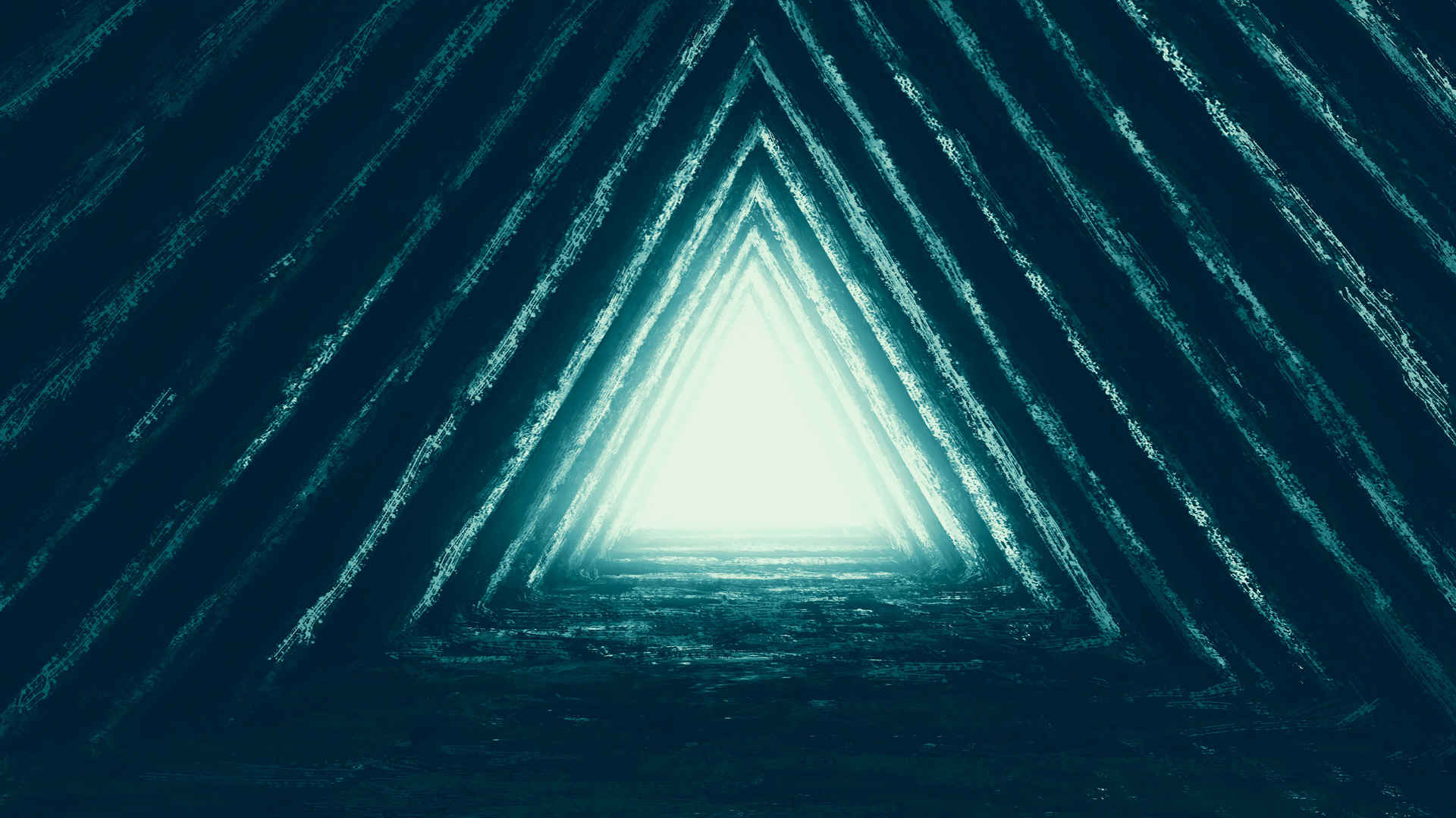 三角形洞穴暗光壁纸