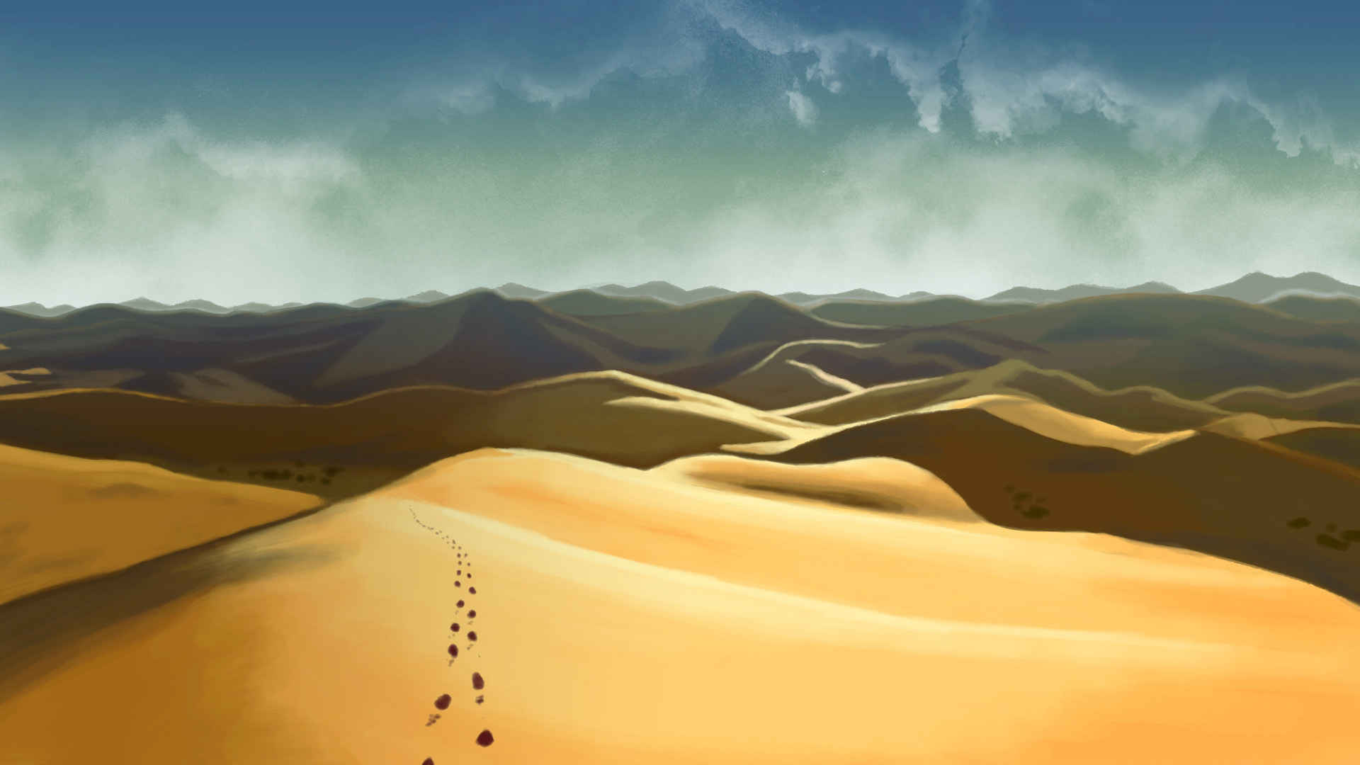 沙漠插画壁纸