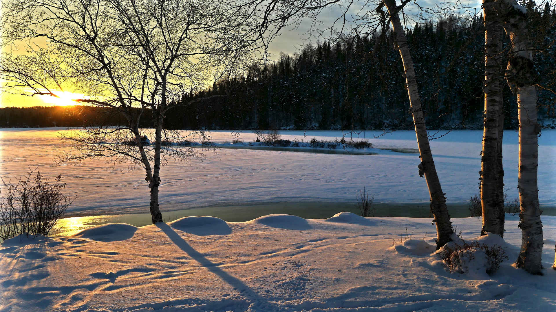 魁北克冬季雪景壁纸图片