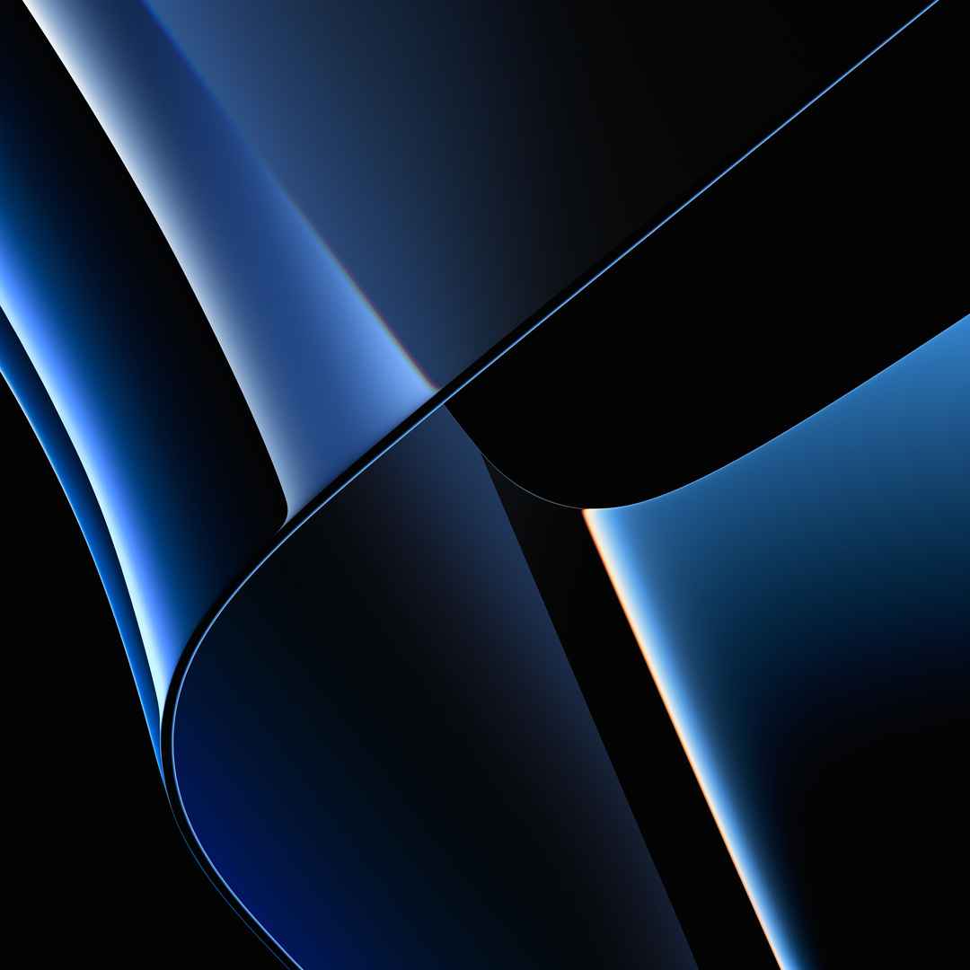 苹果系统自带MacBook Pro  黑蓝色6k高清壁纸