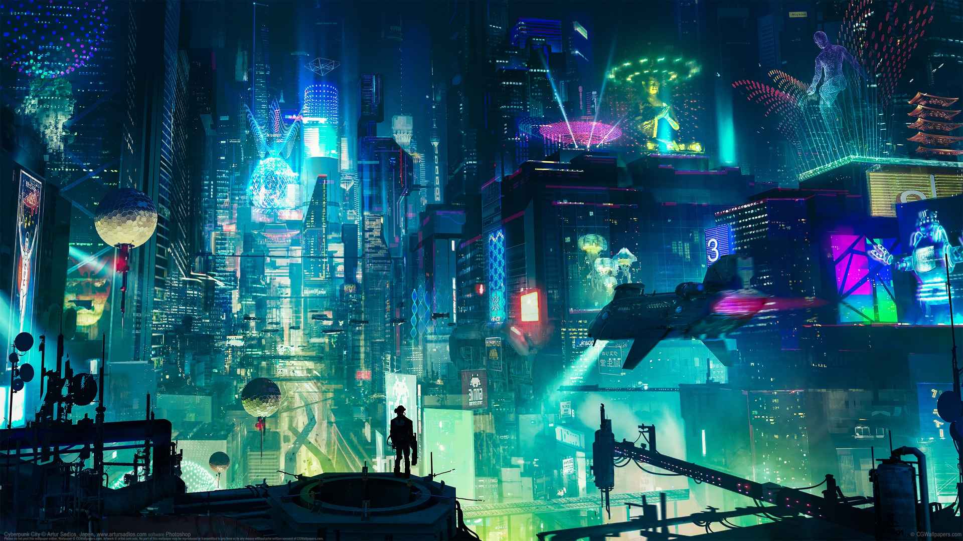 《Cyberpunk City》by_Artur Sadlos 4k壁纸