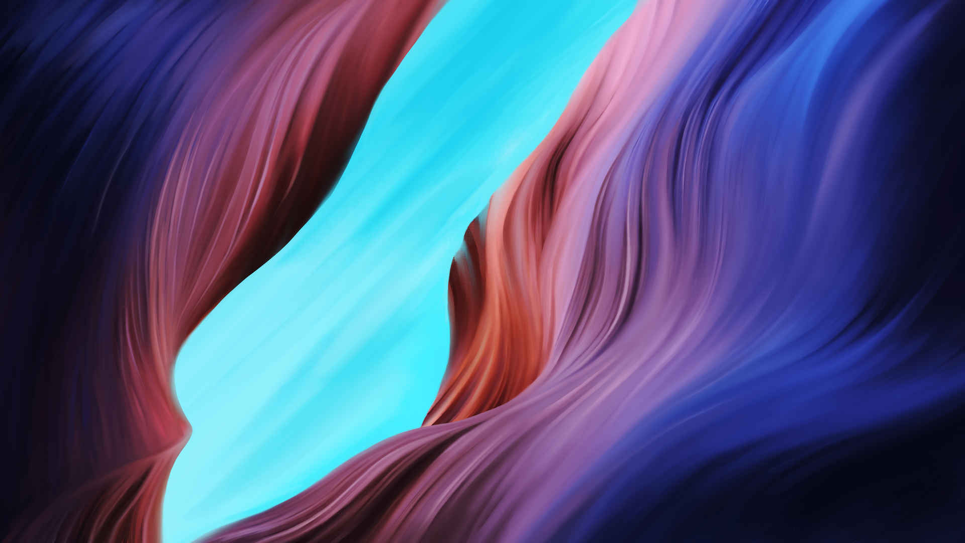 彩色峡谷简约设计风景4k壁纸