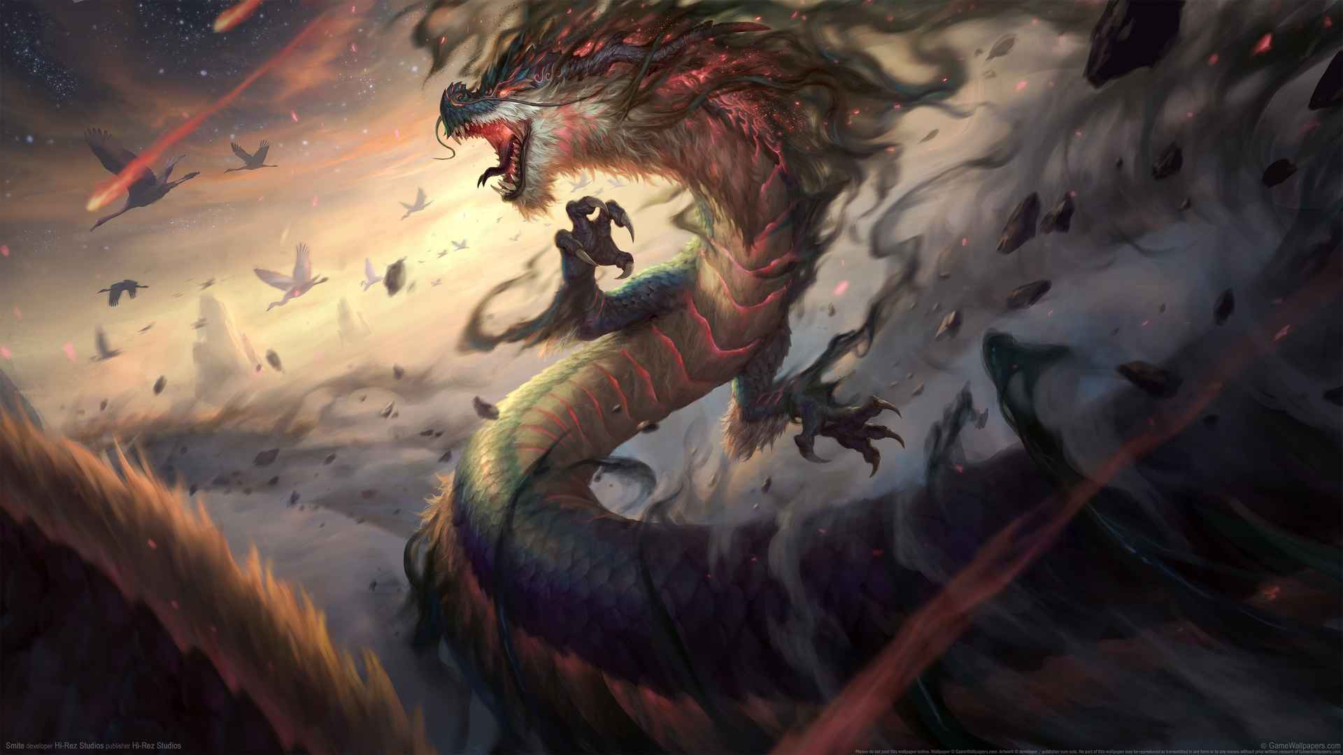 Dragon "SMITE God's Ceremony" 4K game wallpaper 3840x2160