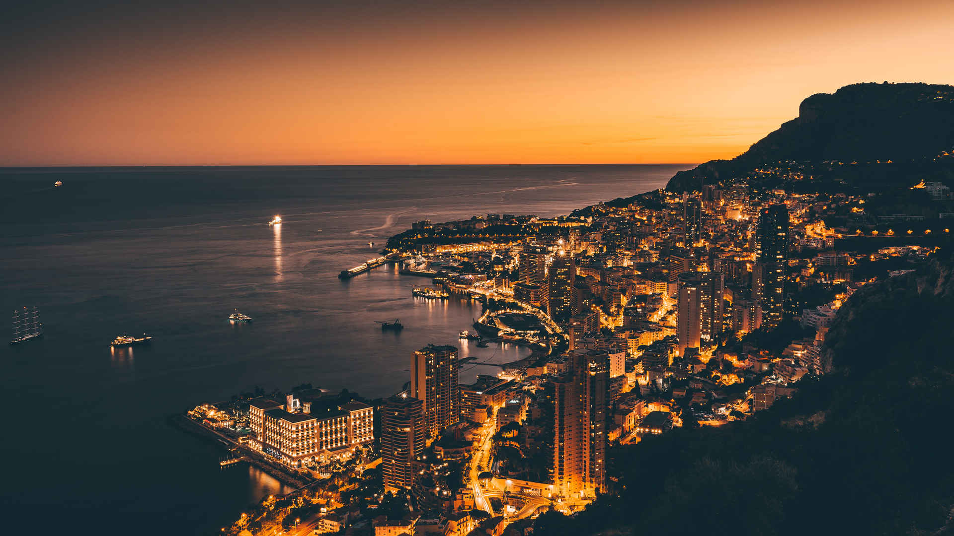 摩纳哥黎明4k风景