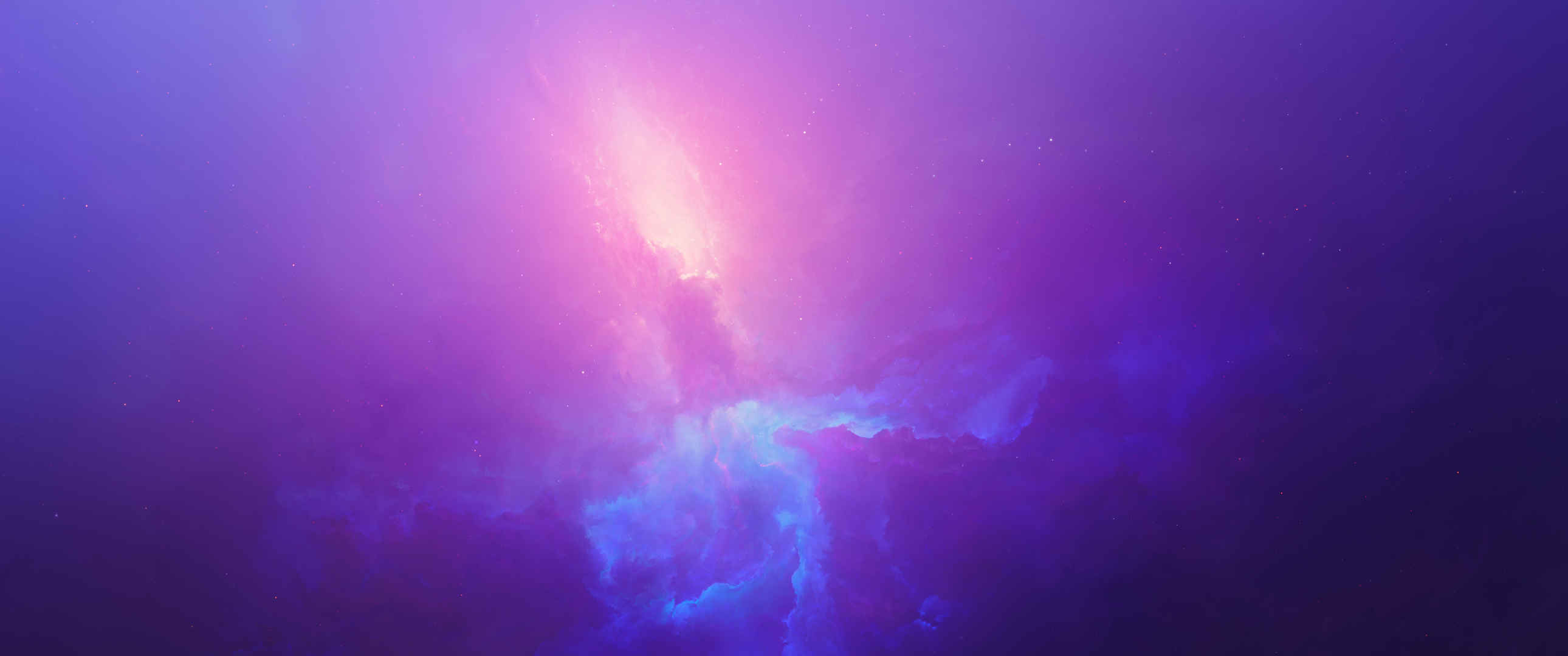 《The Torch》紫色星云3440x1440壁纸