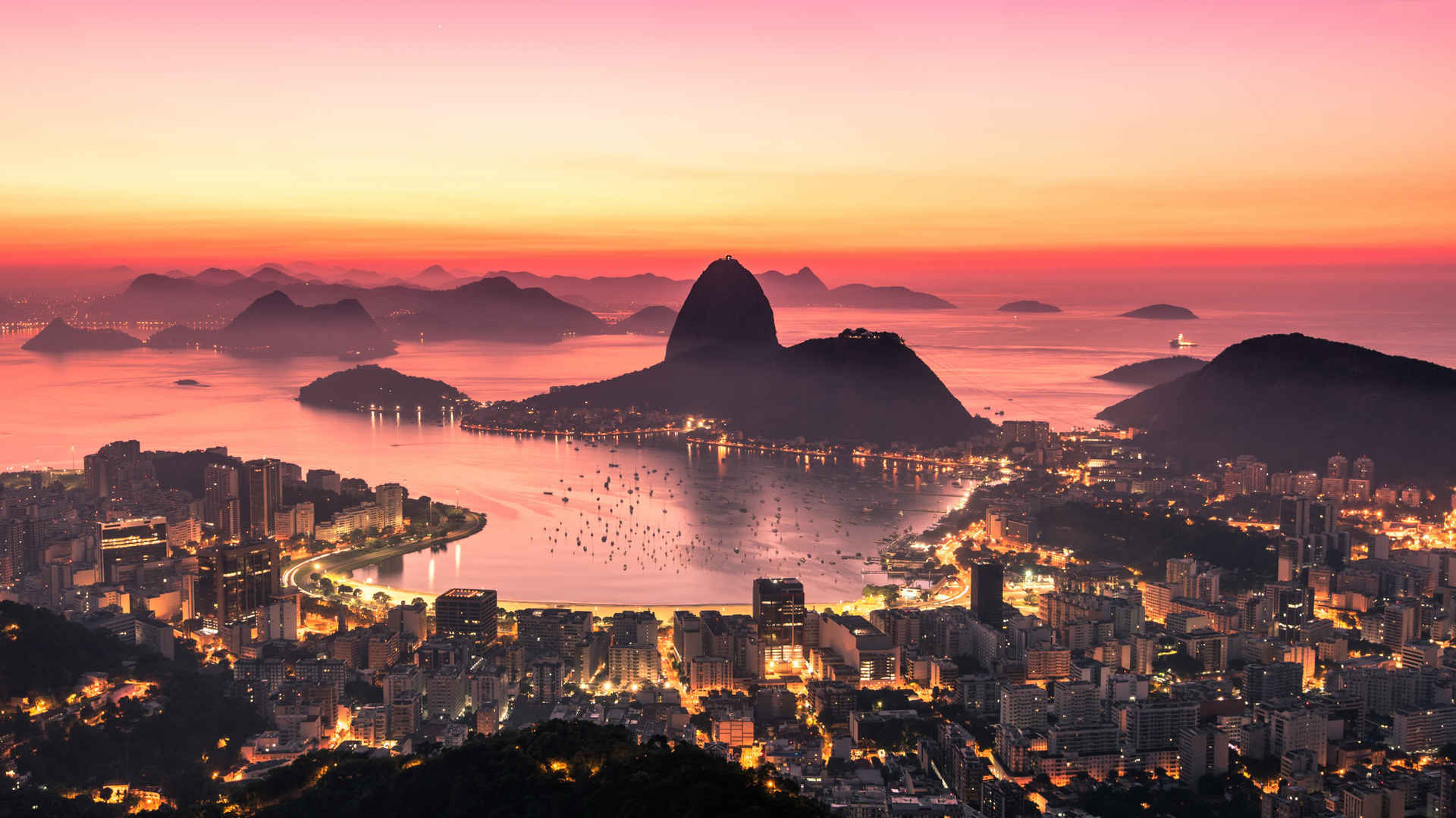 里约热内卢的日出4k风景壁纸-
