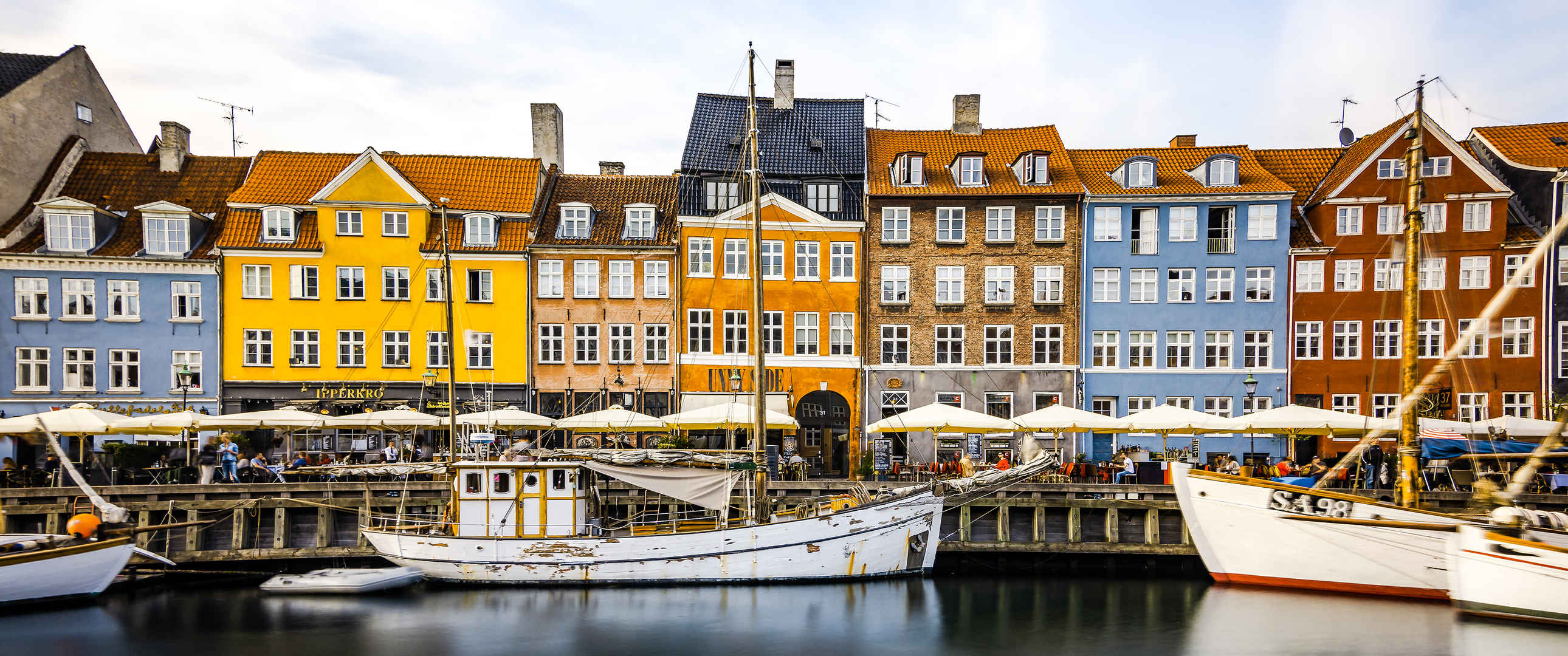 哥本哈根 新的港口3440x1440风景壁纸