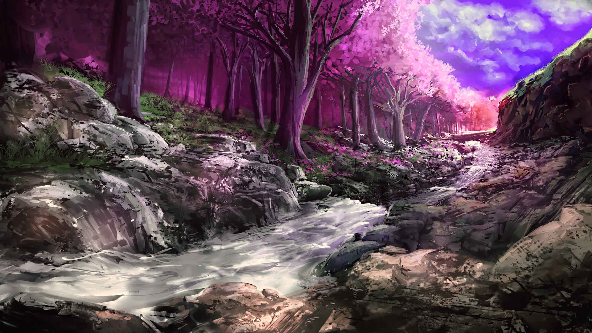 绘画 科幻 树木 森林 СϪ 4k风景壁纸3840x2160
