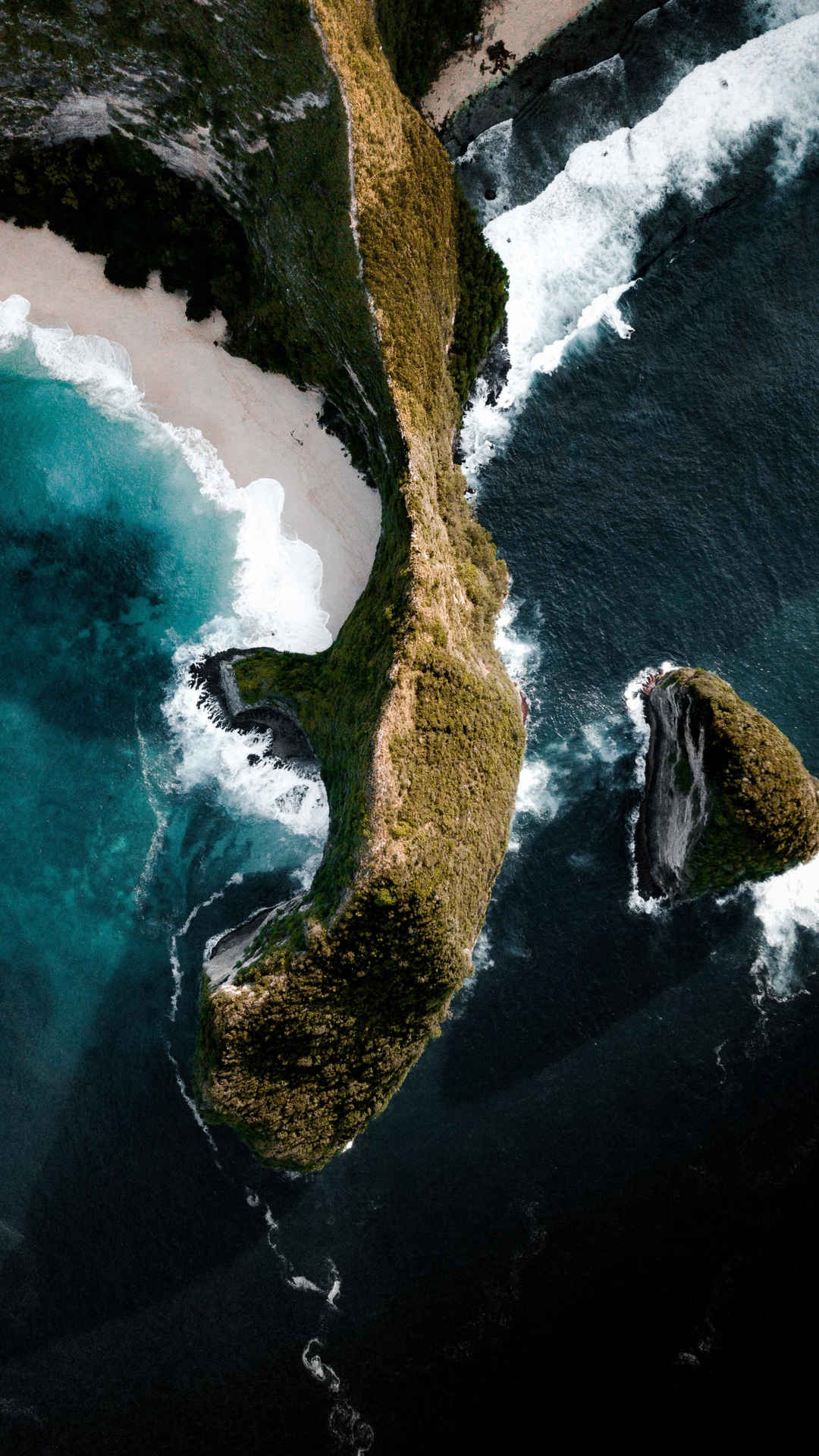佩尼达岛悬崖航拍手机壁纸