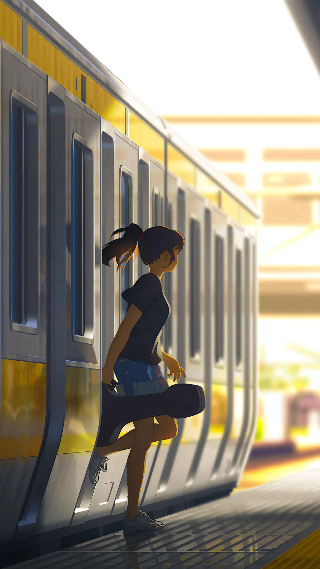 动漫： 地铁上的偶遇，年轻的心无比慌乱。