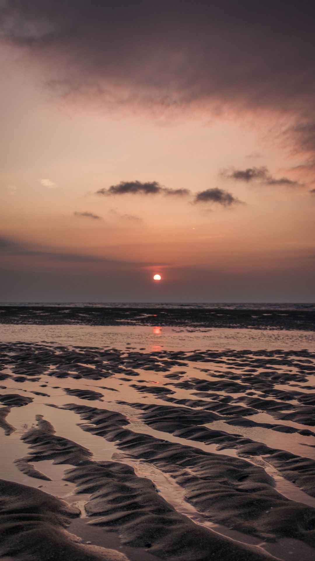 海滩日落手机壁纸