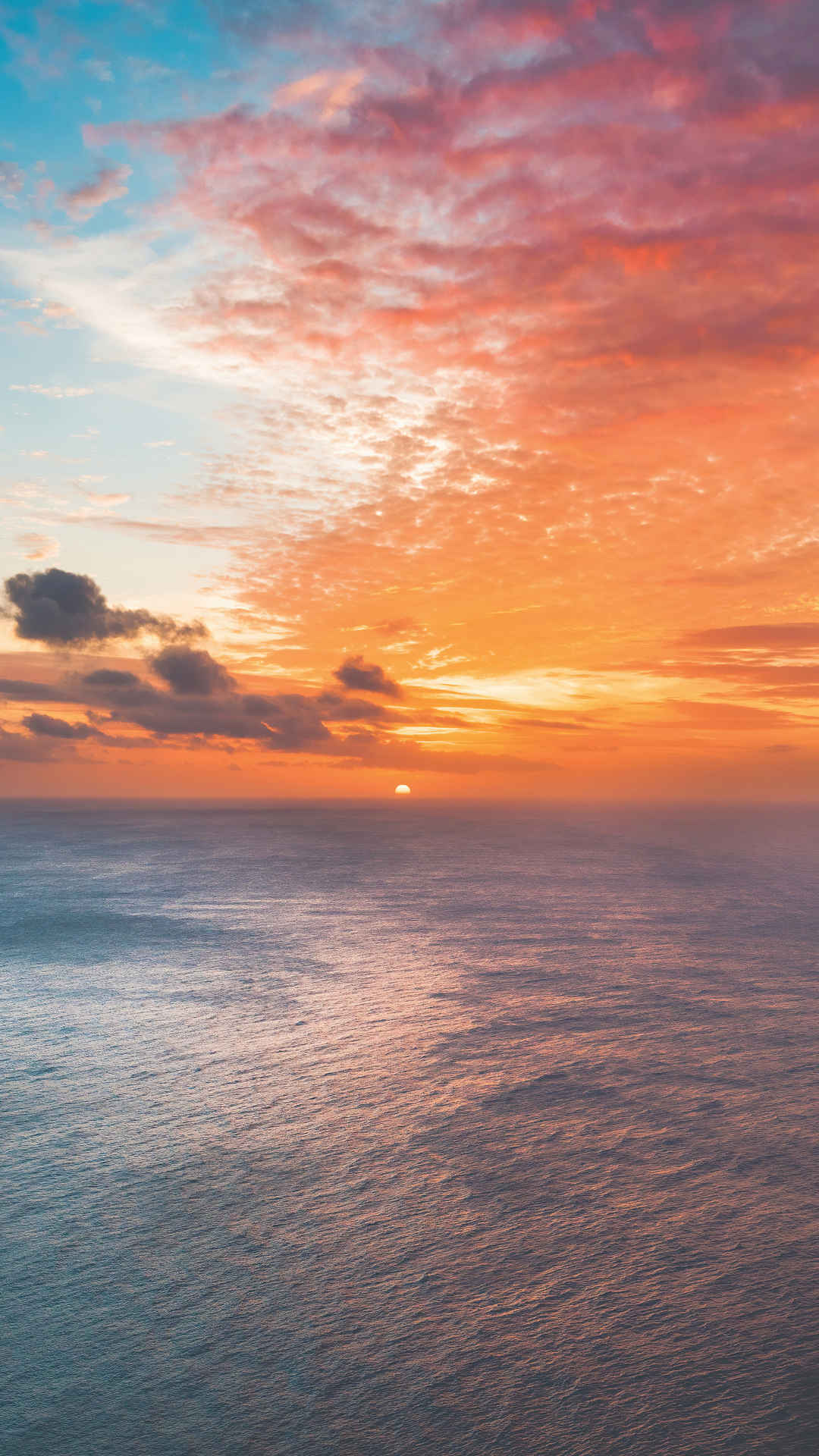 日落 大海 海平面手机壁纸