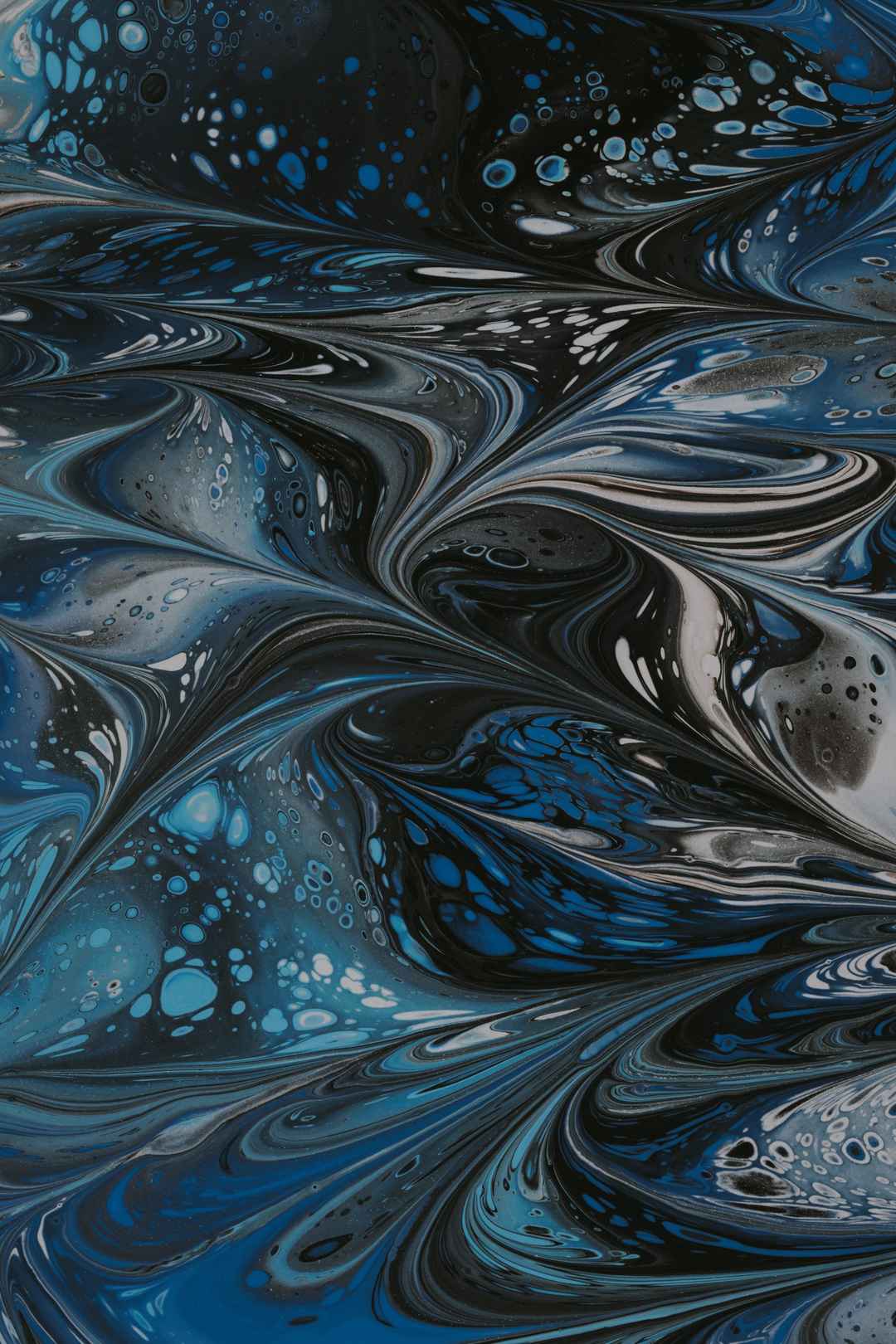 深蓝 液体 颜料 艺术 背景手机壁