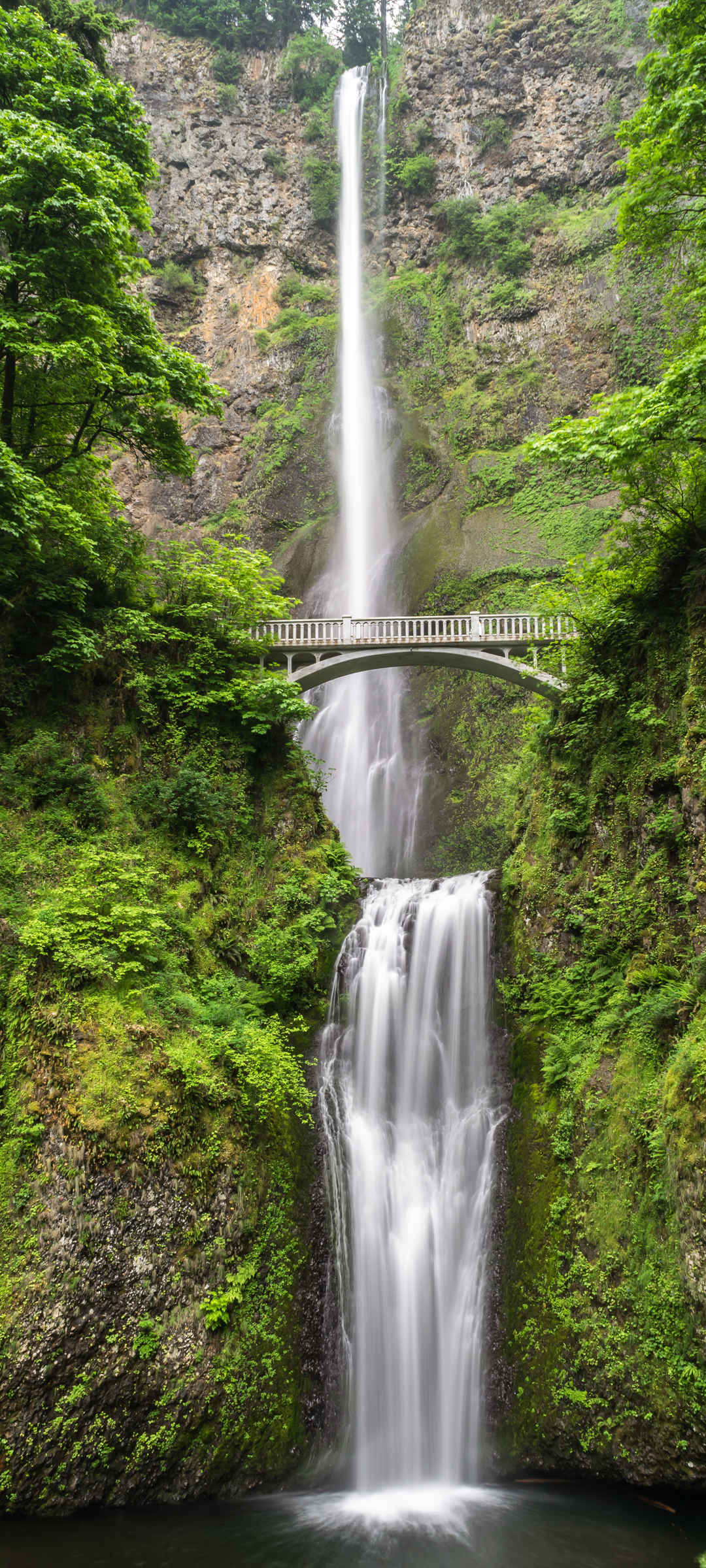 高山瀑布桥风景壁纸-