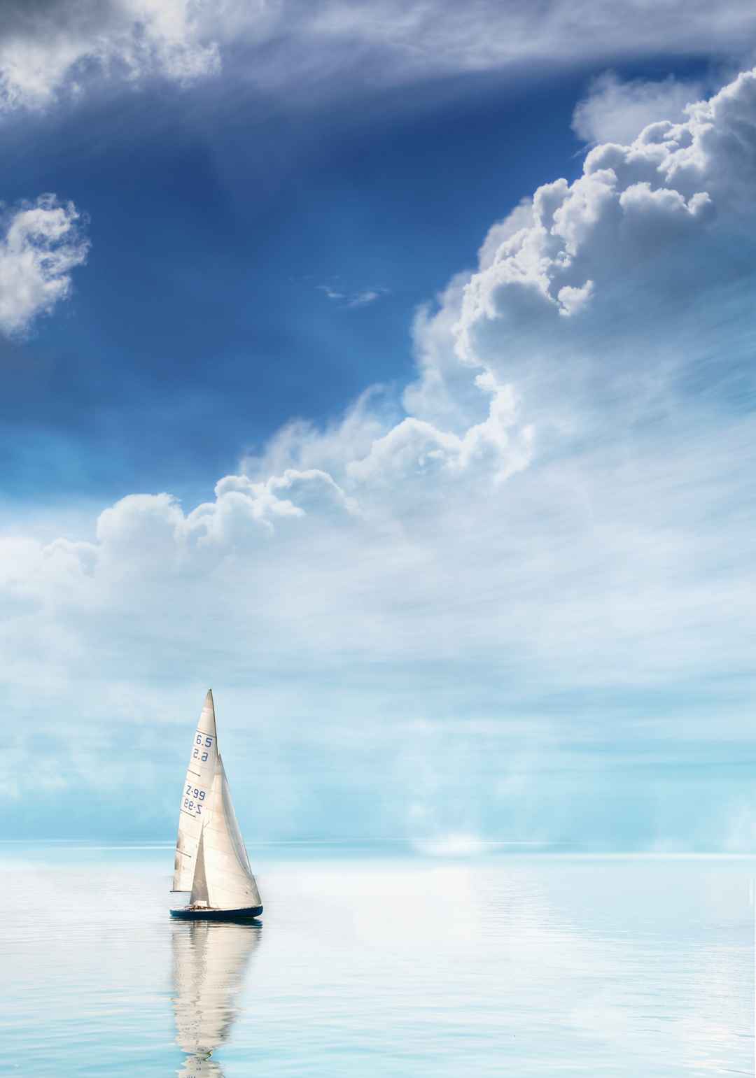 蓝天 白云 帆船 图片