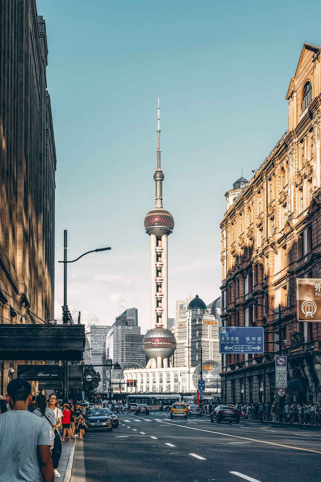 上海东方明珠街景图片