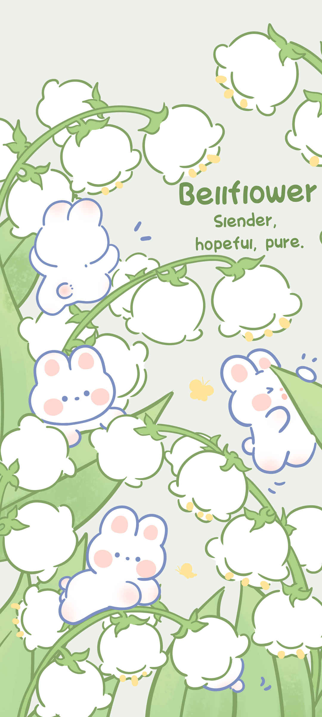小仙女专用可爱兔子鲜花手机壁纸-