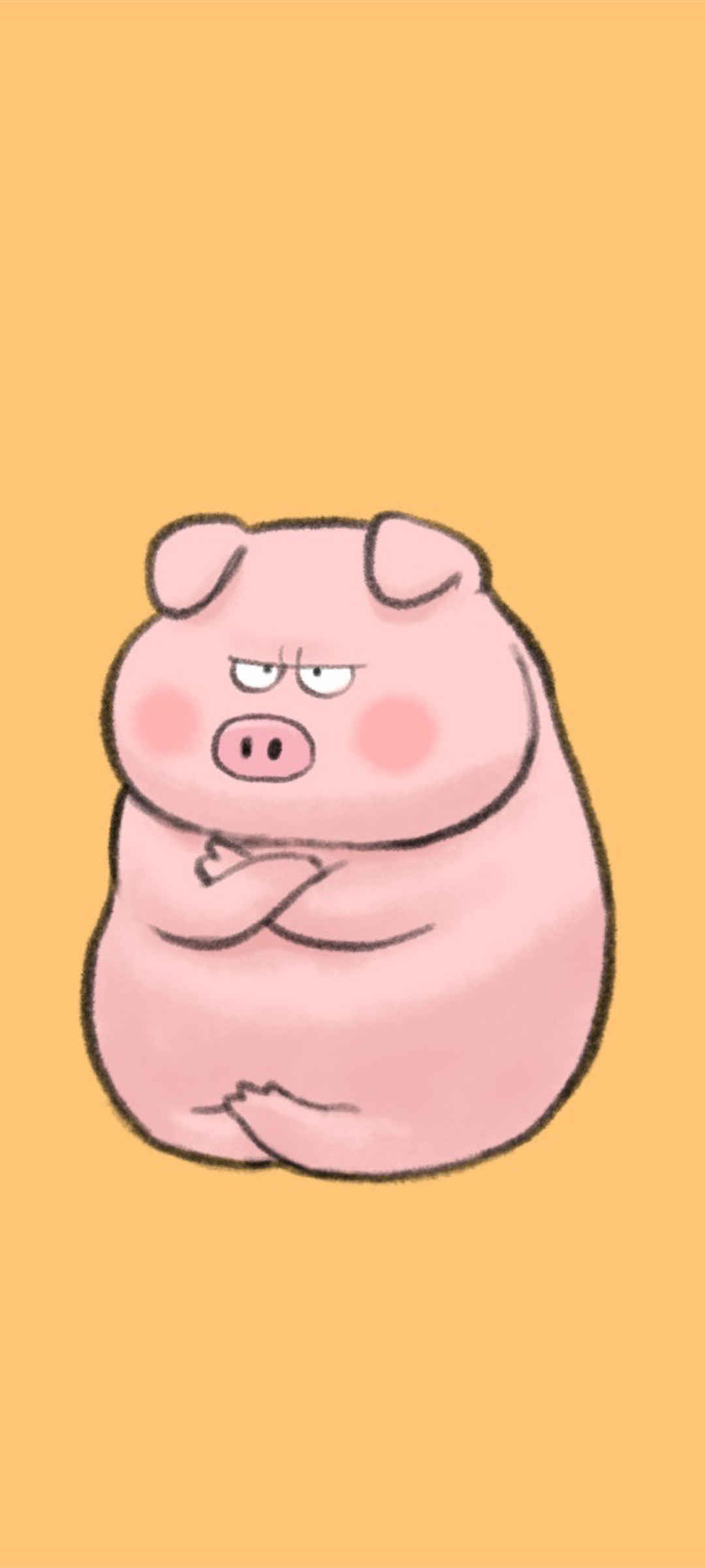 可爱小猪表情搞笑手机壁纸