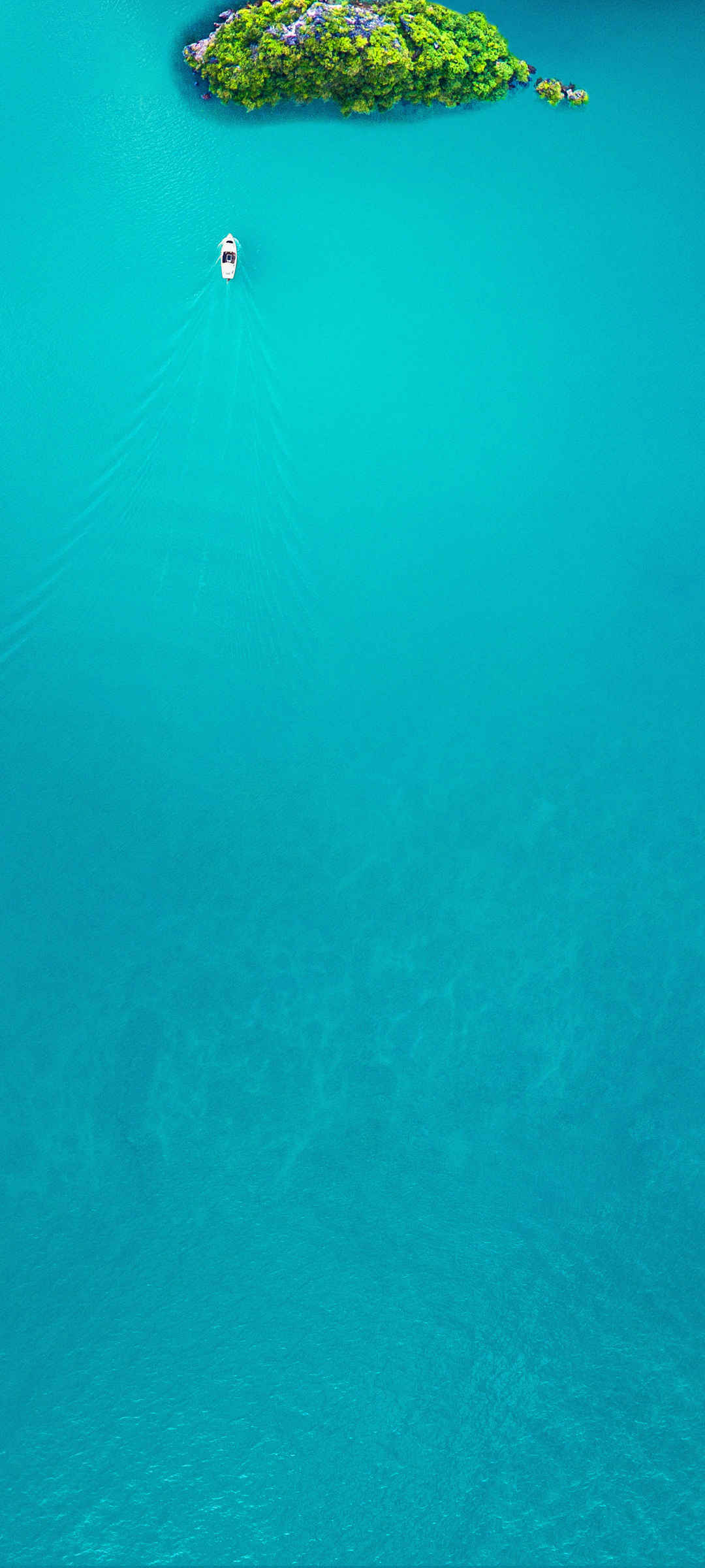 绿色小岛蓝色海洋壁纸图片