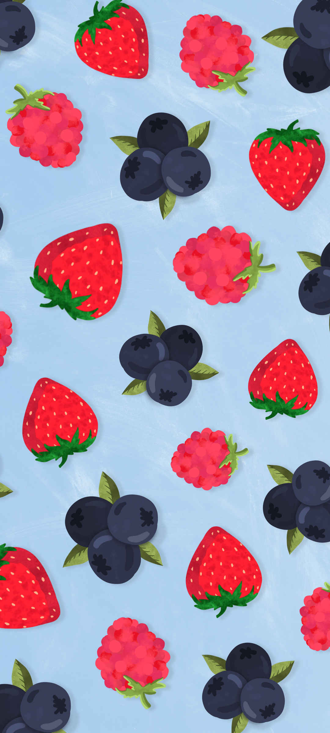 女生专用草莓水果背景可爱手机壁纸-