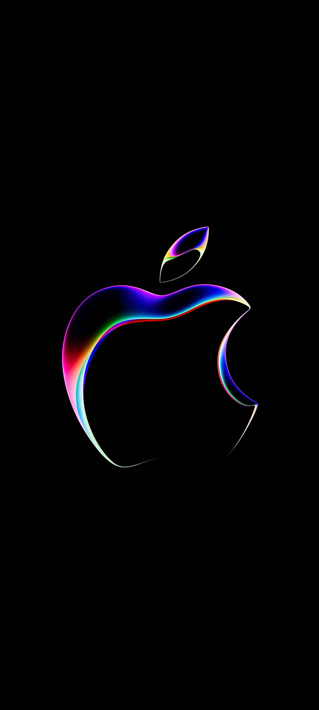 创意苹果logo 黑色背景