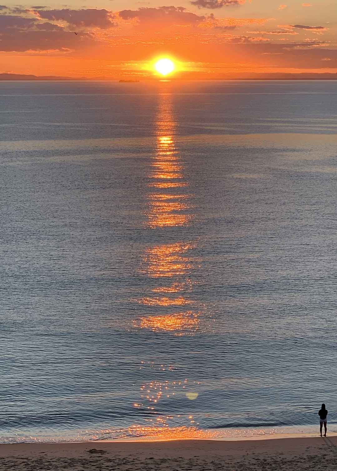 天空 自然 海滩 日落 海洋  全屏壁纸