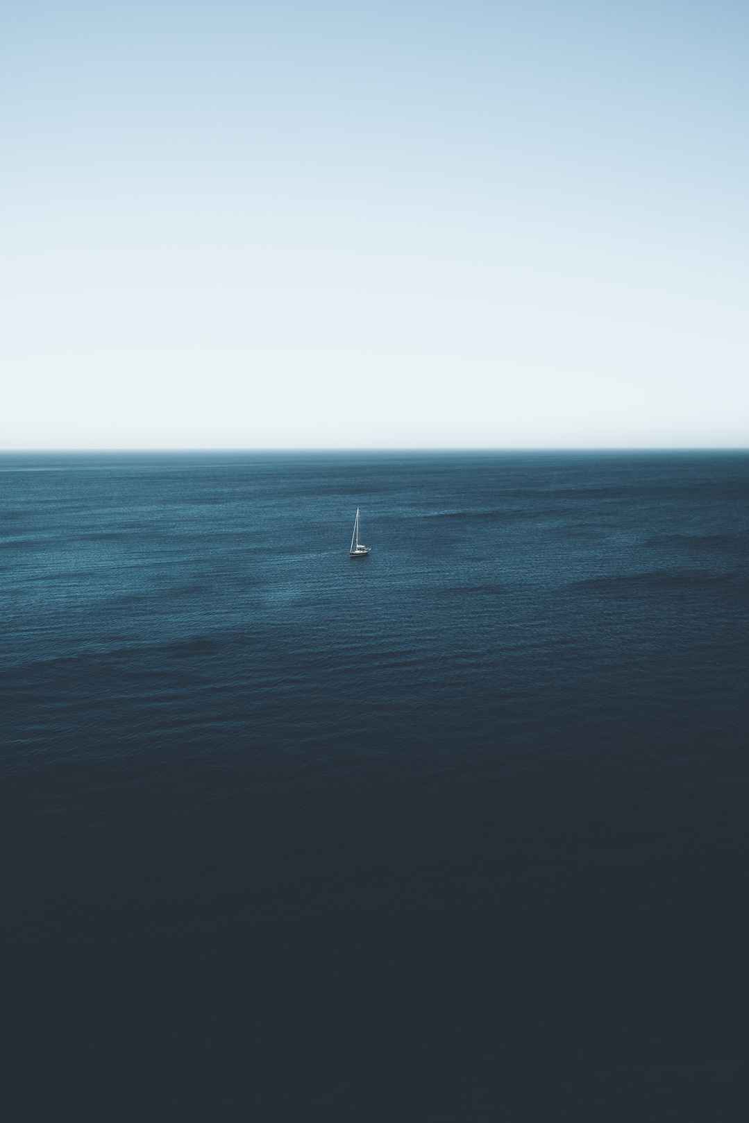 帆船 孤独 海洋 图片
