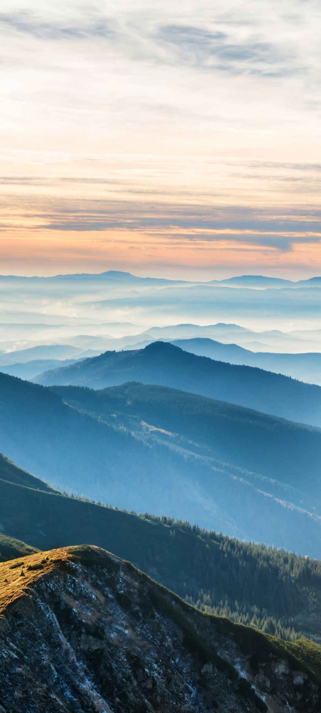 高山 云 雾 风景 手机壁纸-