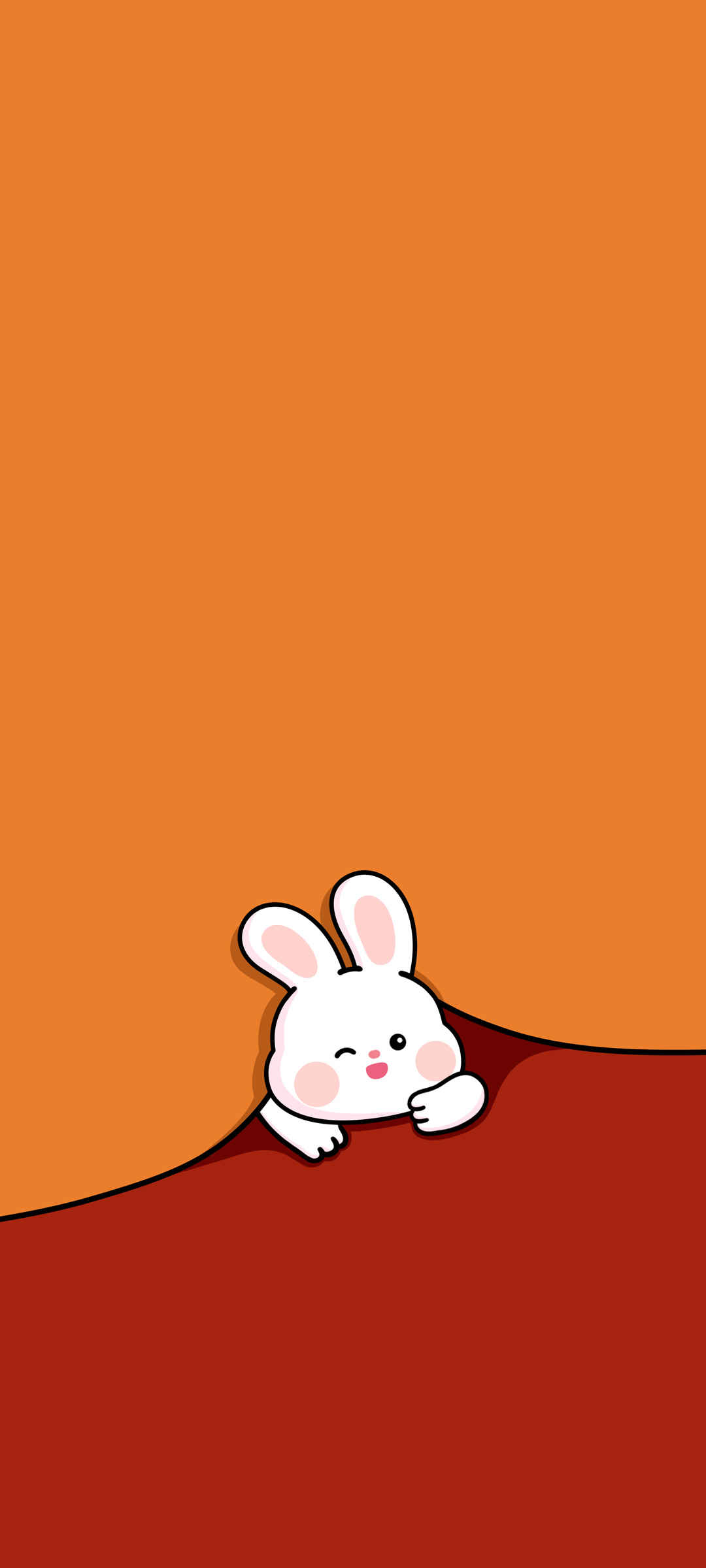 可爱小兔子 卡通 手机 壁纸-