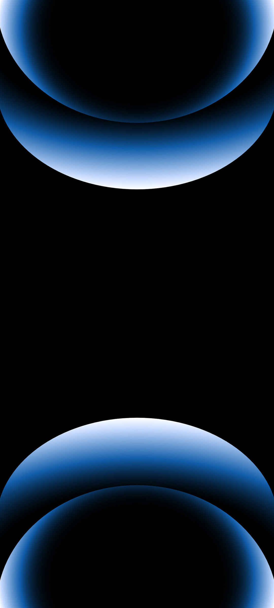 苹果 蓝色 创意 色彩 黑色背景 手机壁纸-