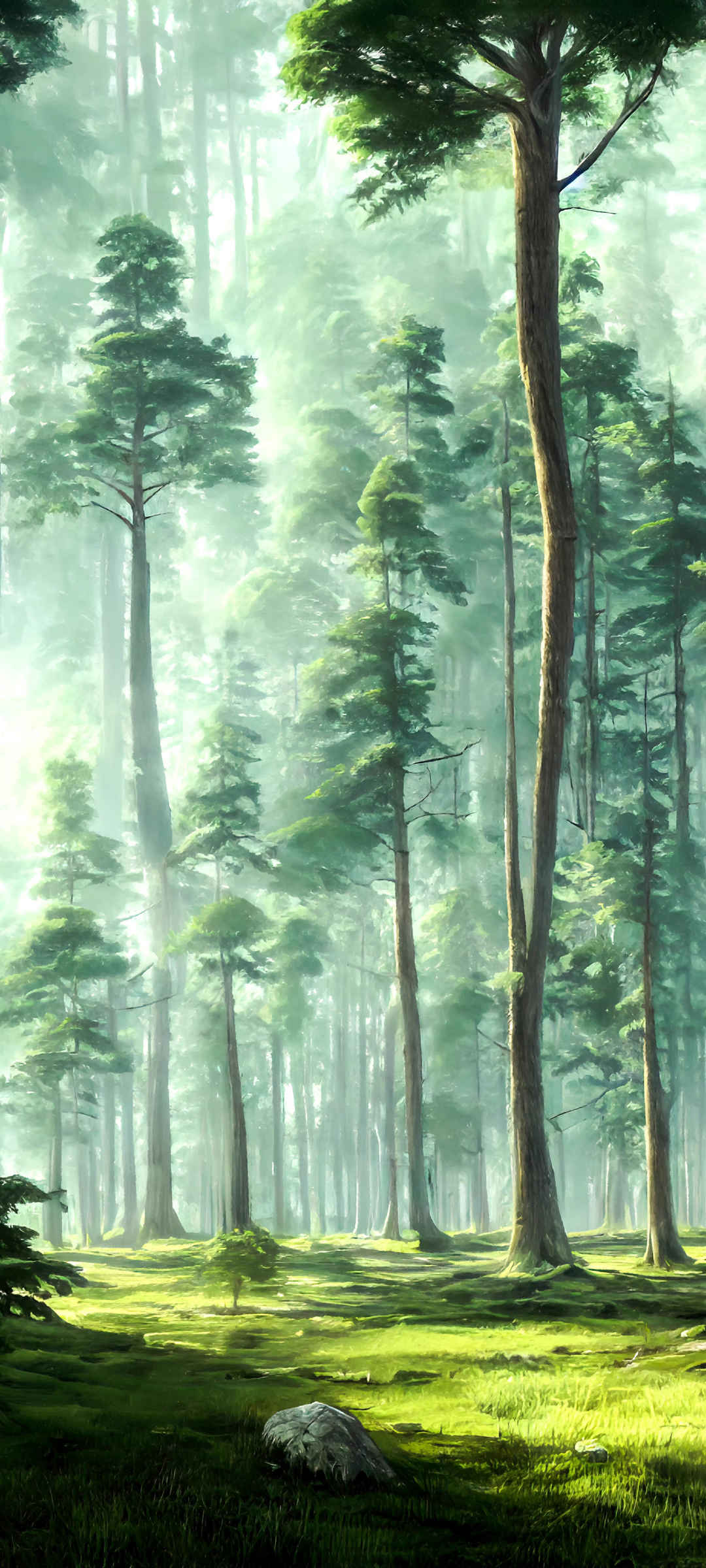 绿色森林树木全屏壁纸