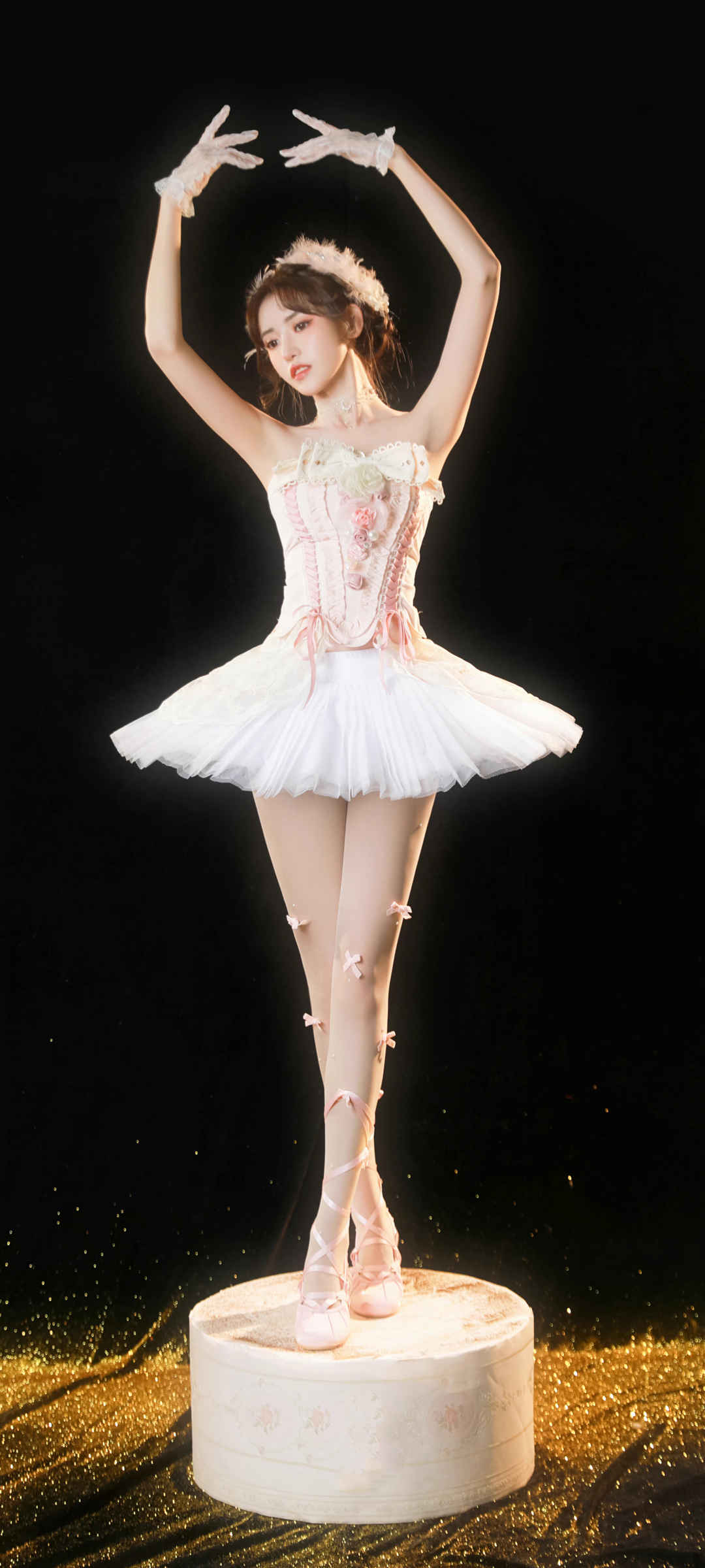 好看身材美腿美女 唯美 芭蕾舞 手机壁纸-
