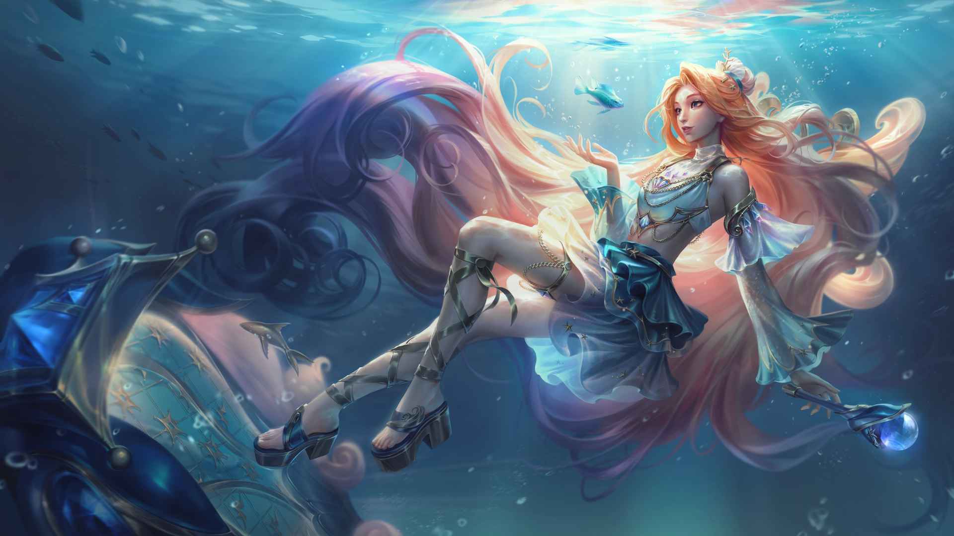 lol英雄联盟星籁歌姬 海洋之歌 至臻 萨勒芬妮4k壁纸-